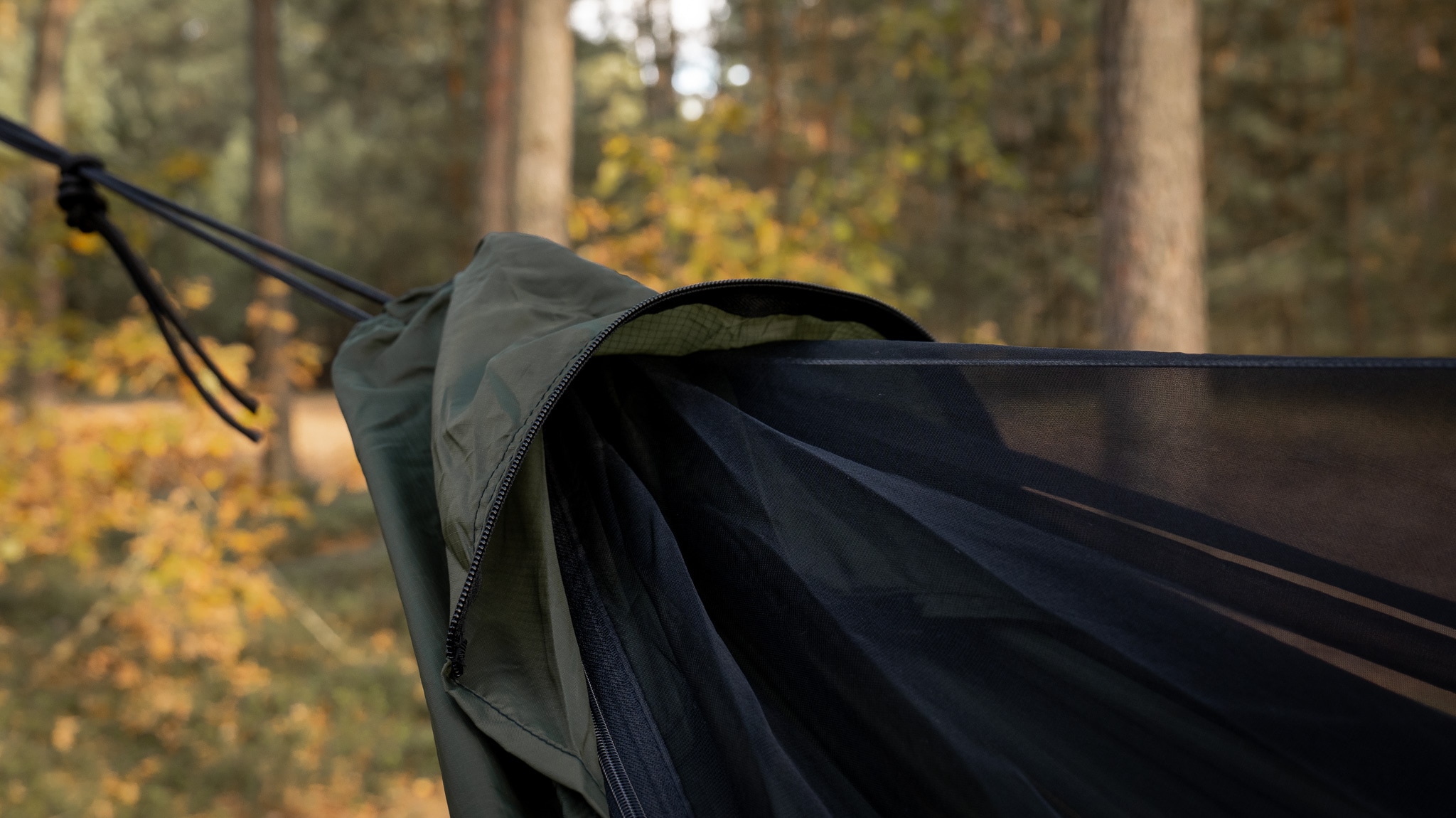 Hamak ultralekki TigerWood Ważka V2 Long Pocket Green - z moskitierą