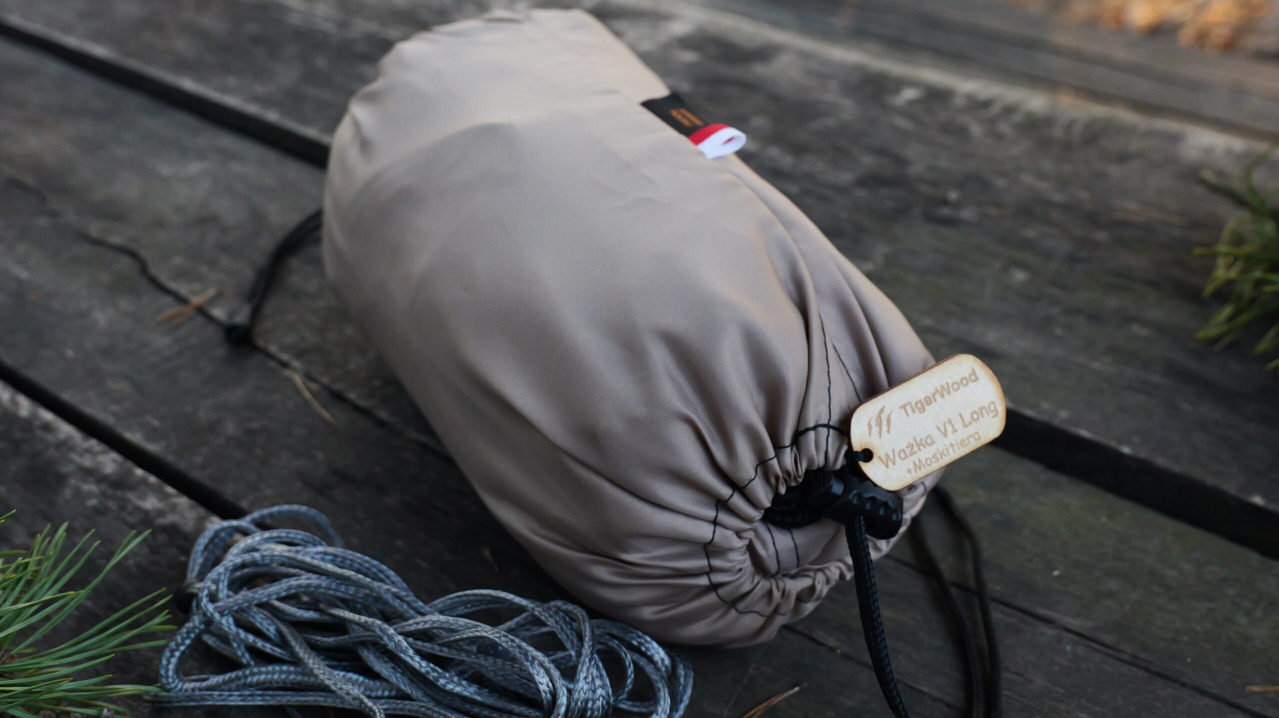 Hamak TigerWood Ważka V1 Long Pocket Desert - z moskitierą