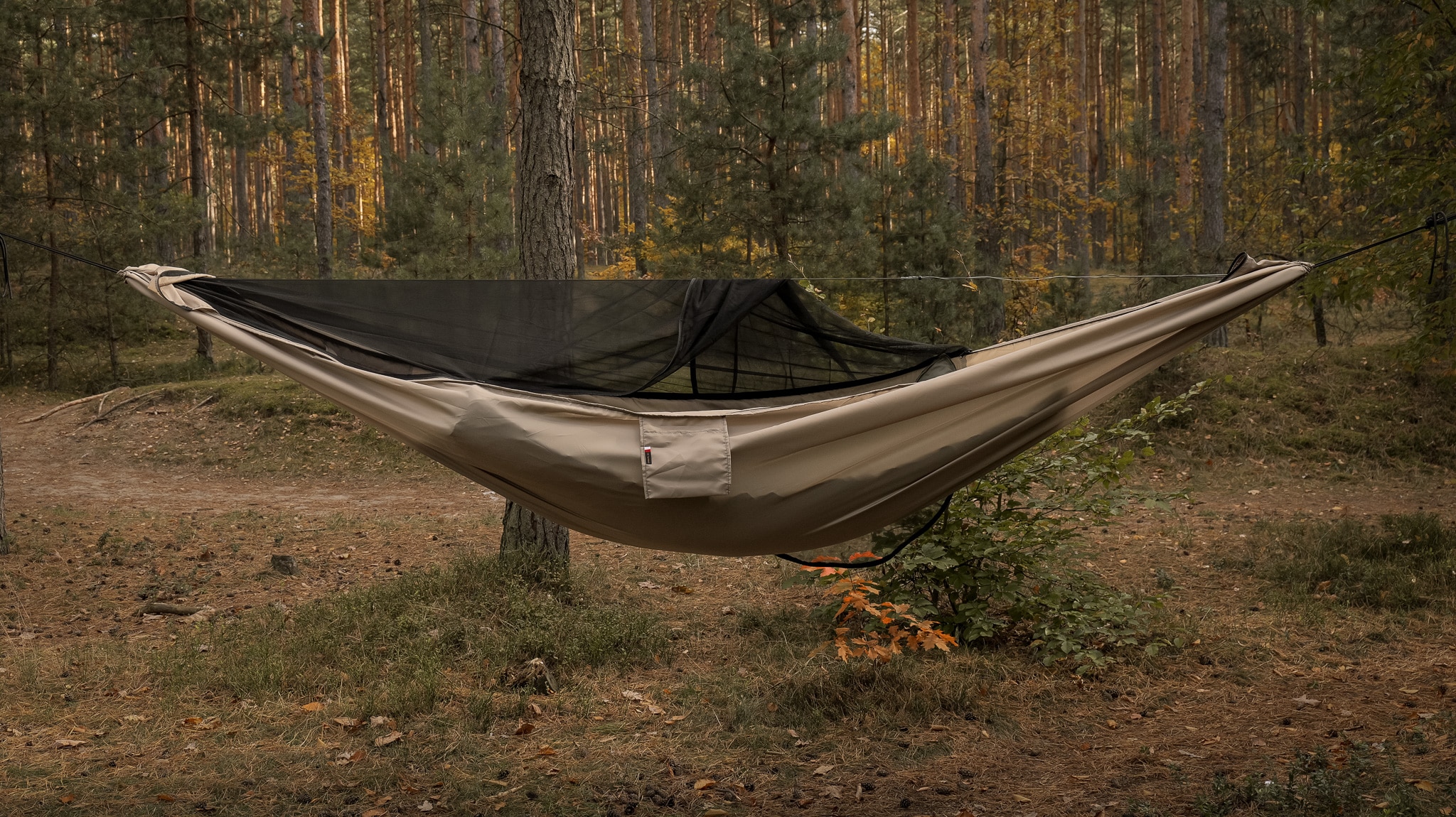 Hamak TigerWood Ważka V1 Long Pocket Desert - z moskitierą