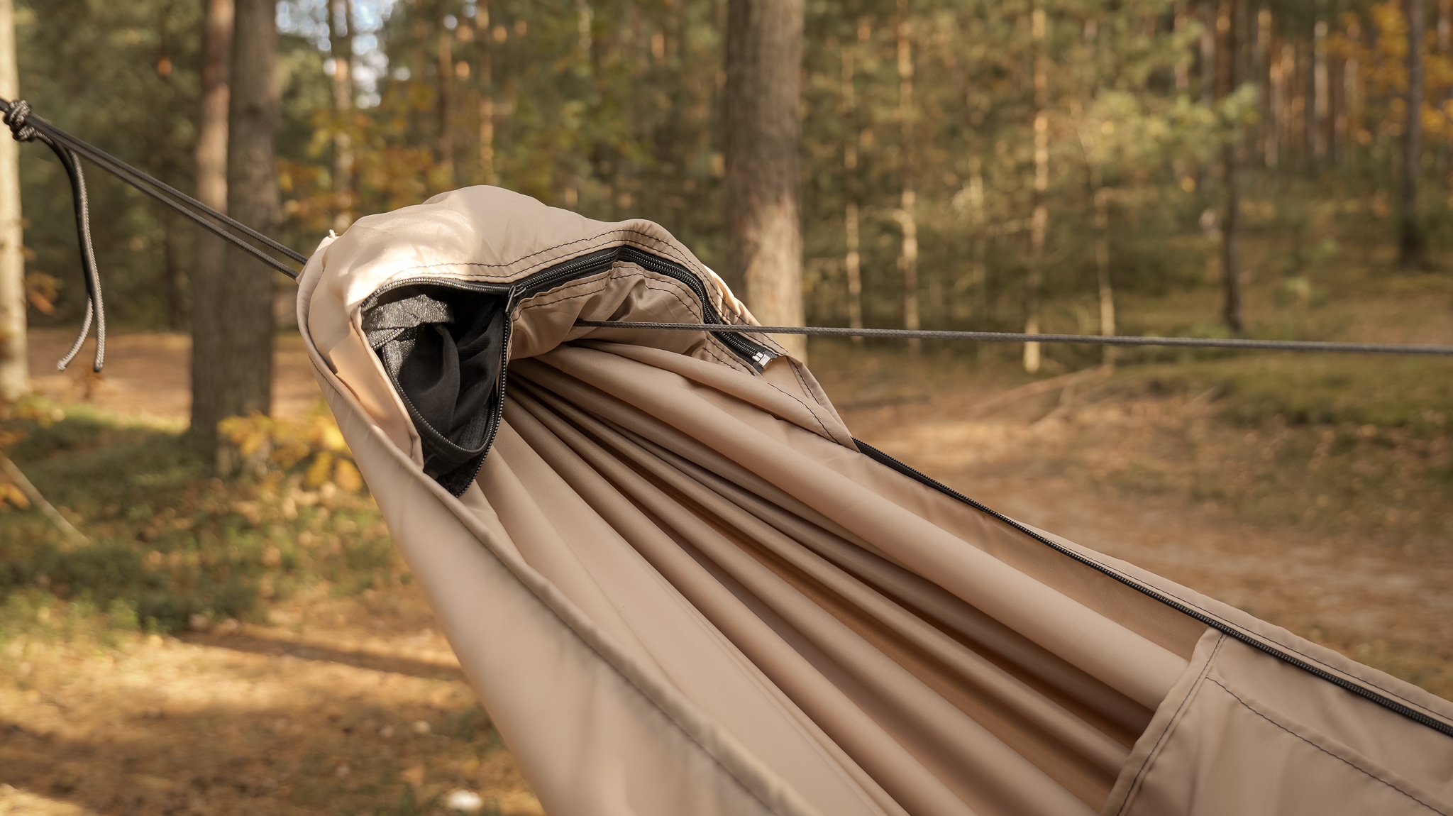 Hamak TigerWood Ważka V1 Long Pocket Desert - z moskitierą