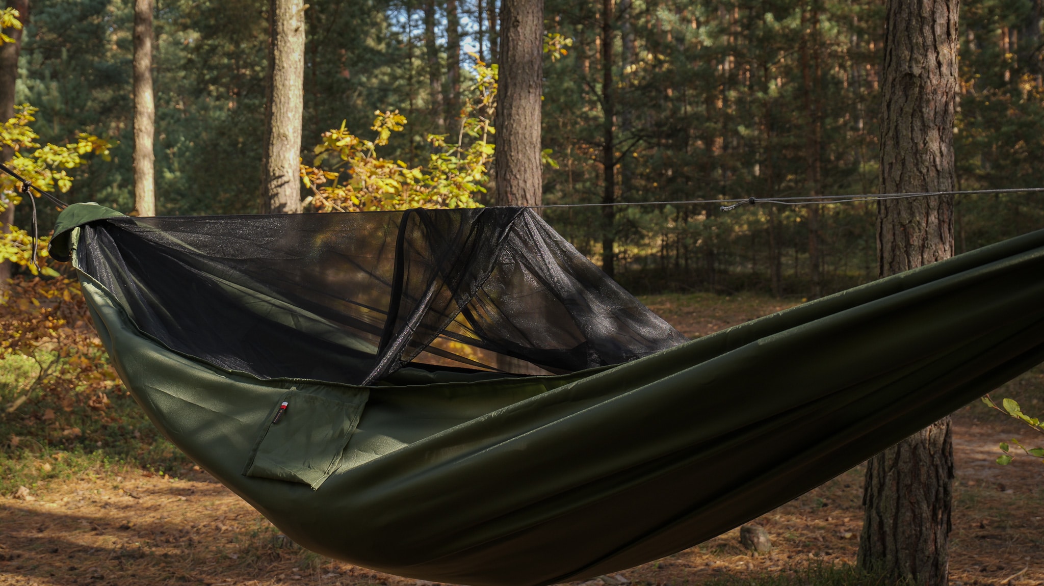 Hamak TigerWood Ważka V1 Long Pocket Green - z moskitierą