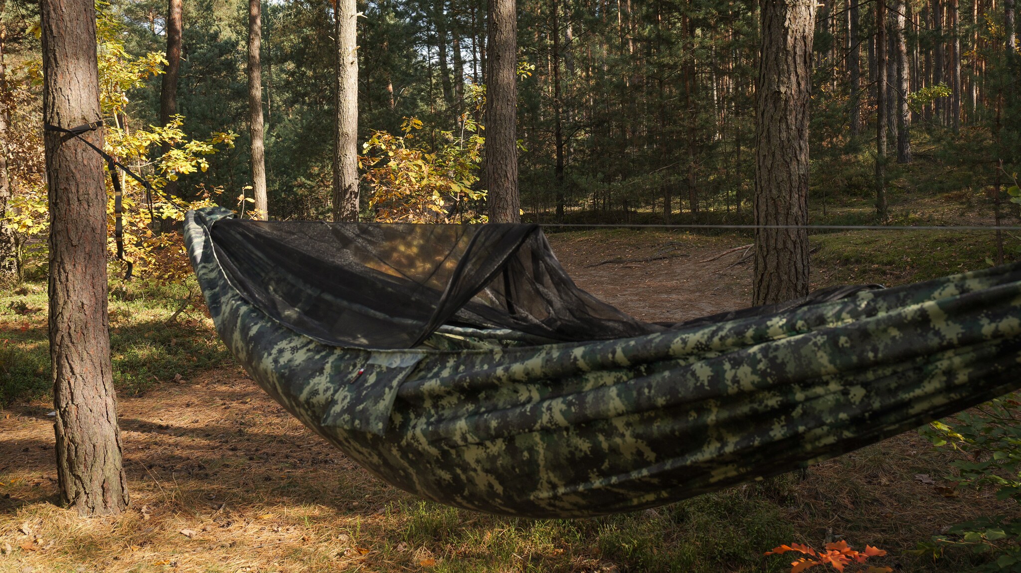 Hamak TigerWood Ważka V1 Long Pocket Camo - z moskitierą