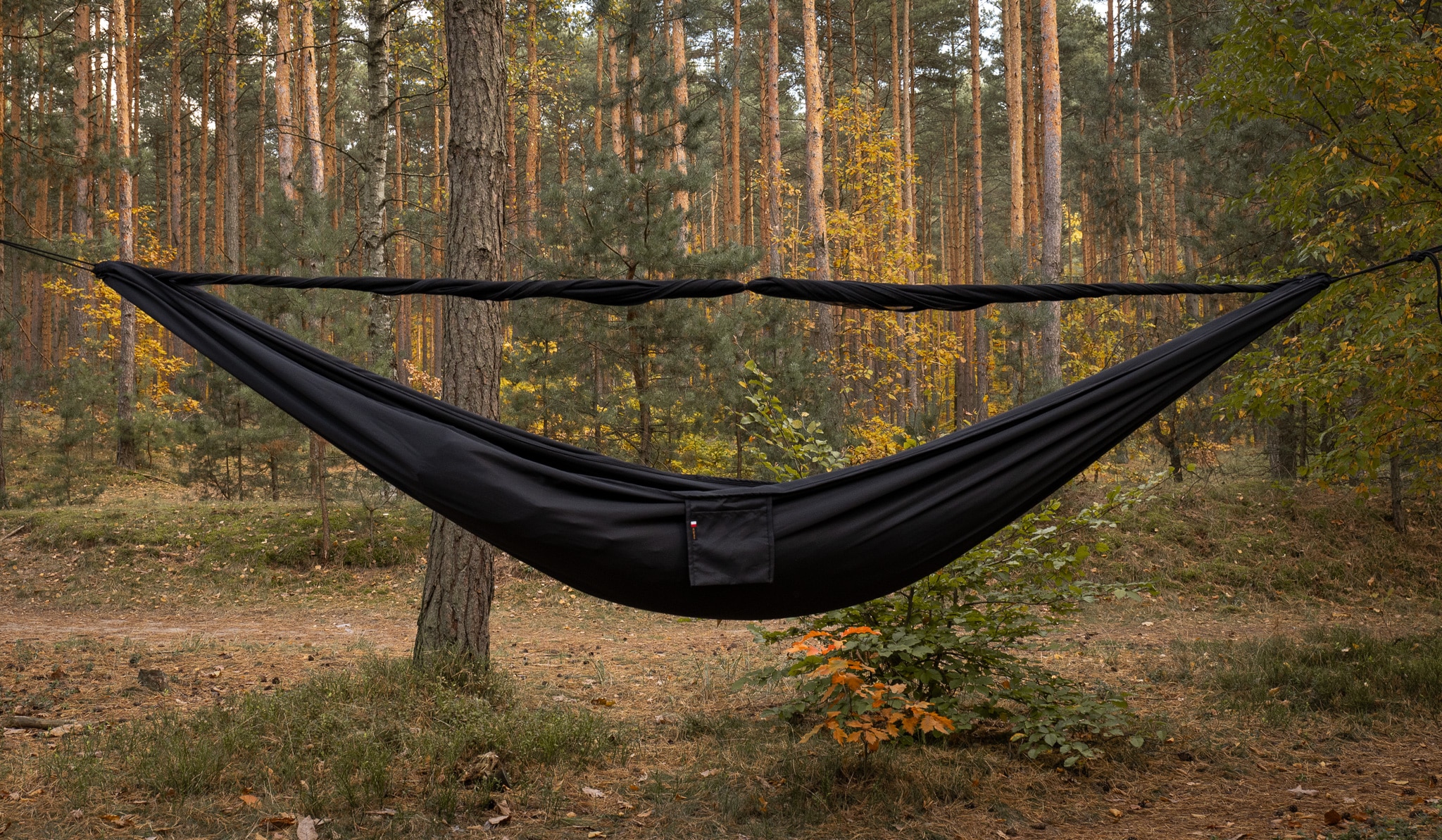 Гамак TigerWood Ważka V1 Long Double Zip Black - з москітною сіткою