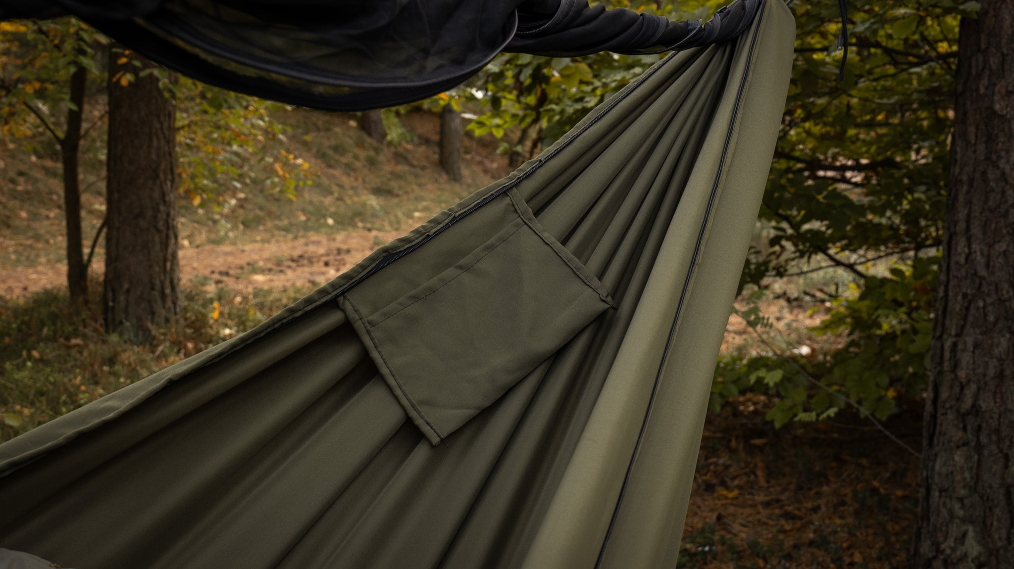 Hamak TigerWood Ważka V1 Long Double Zip Khaki - z moskitierą