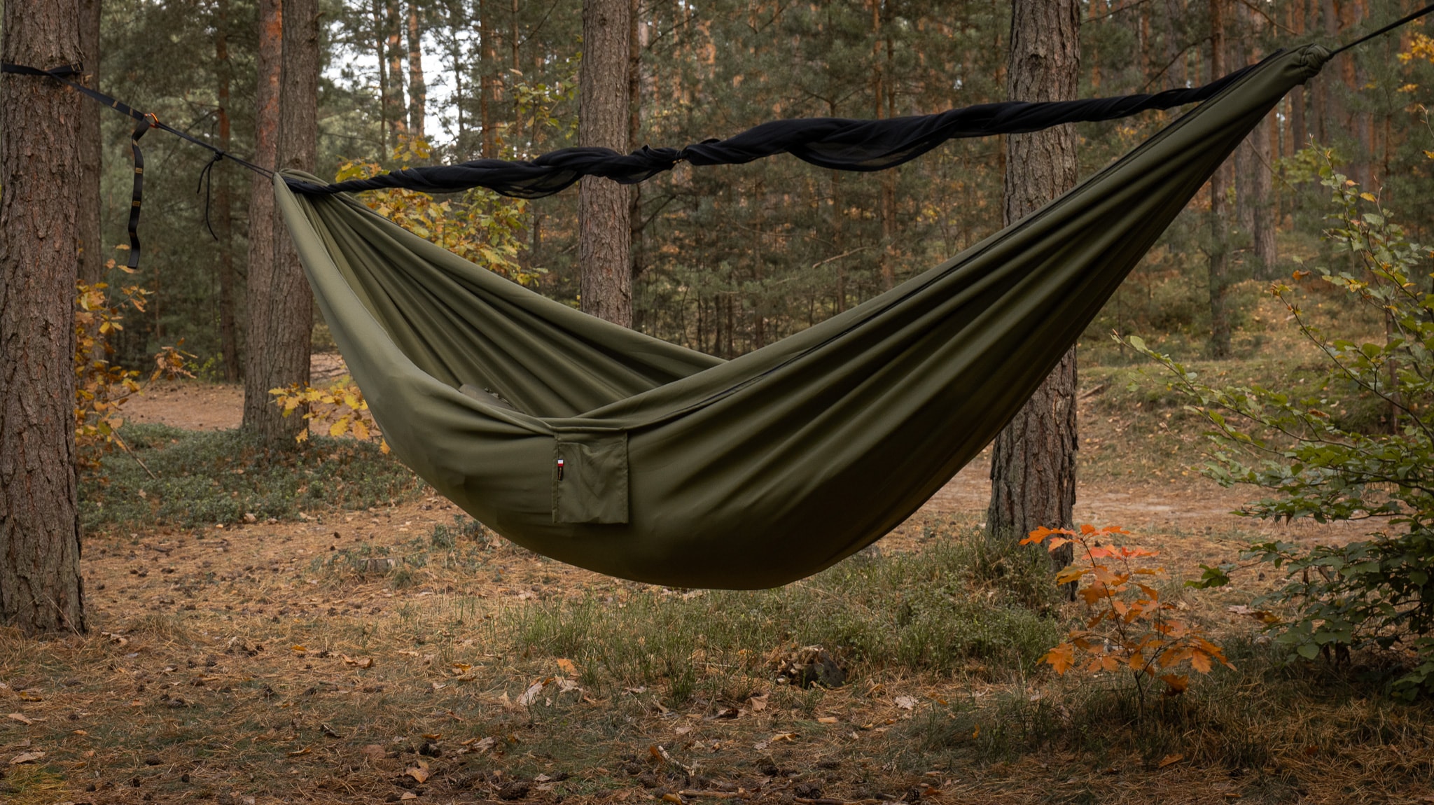 Hamak TigerWood Ważka V1 Long Double Zip Khaki - z moskitierą