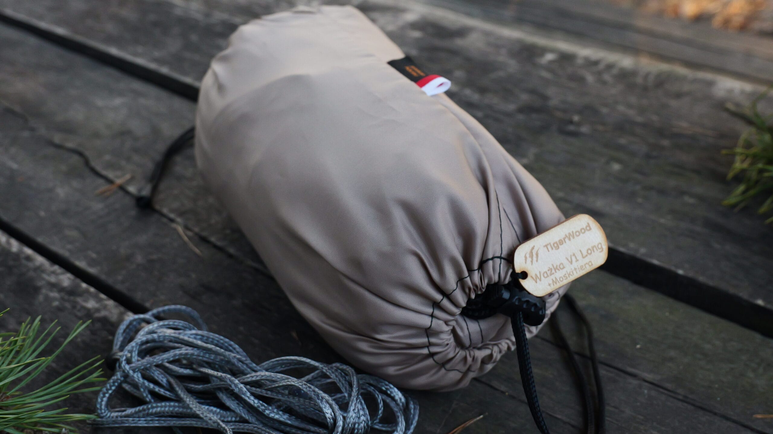 Hamak TigerWood Ważka V1 Long Double Zip Desert - z moskitierą