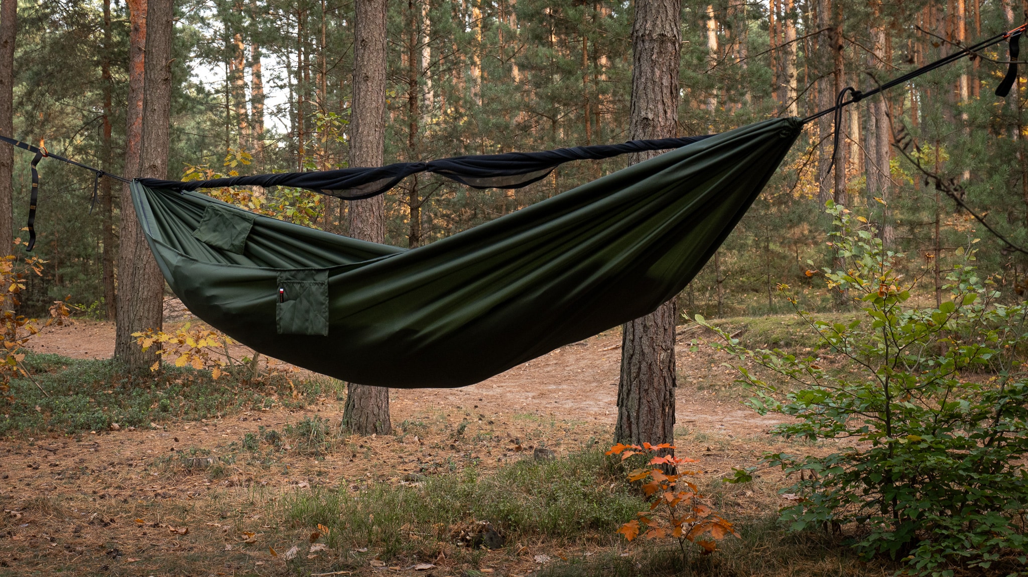 Гамак TigerWood Ważka V1 Long Double Zip Green - з москітною сіткою