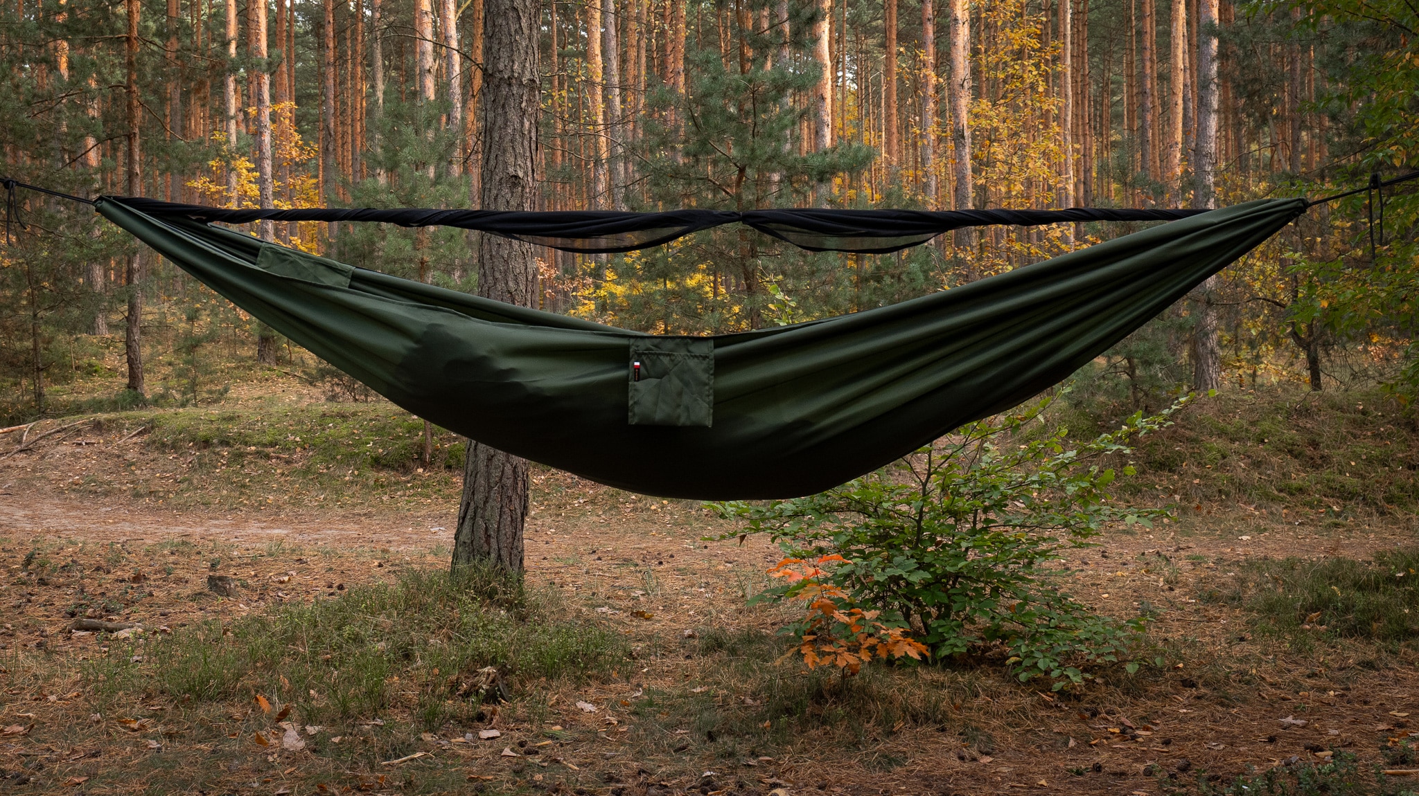 Гамак TigerWood Ważka V1 Long Double Zip Green - з москітною сіткою