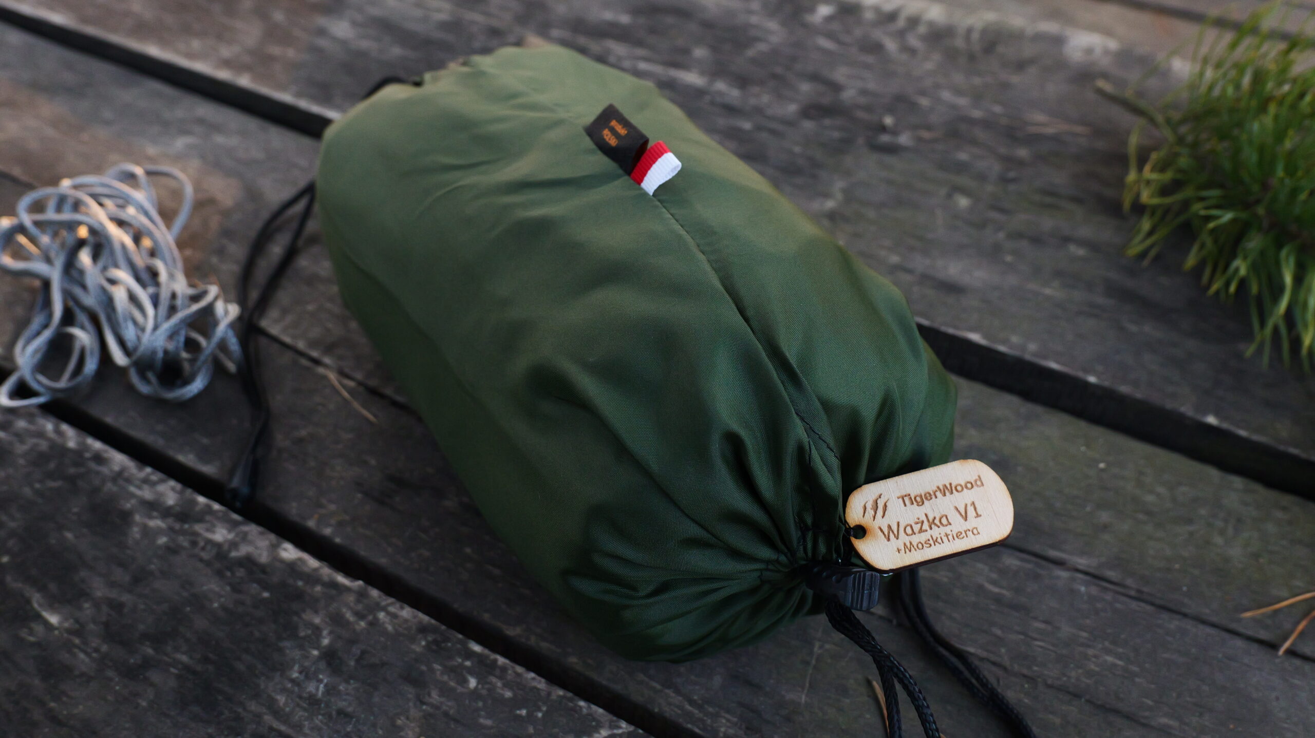 Hamak TigerWood Ważka V1 Double Zip z moskitierą - Green