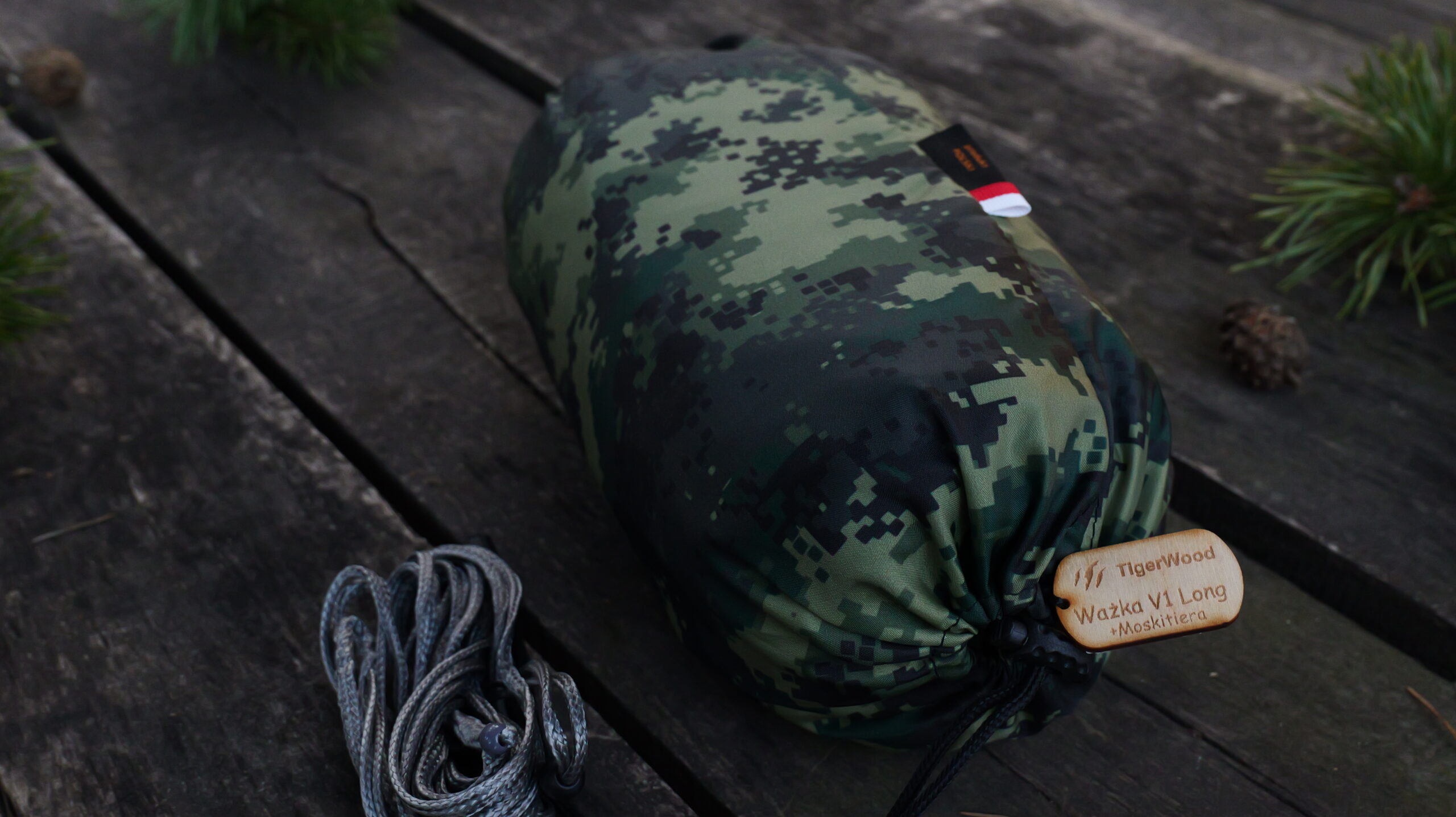 Гамак TigerWood Ważka V1 Long Double Zip Camo - з москітною сіткою