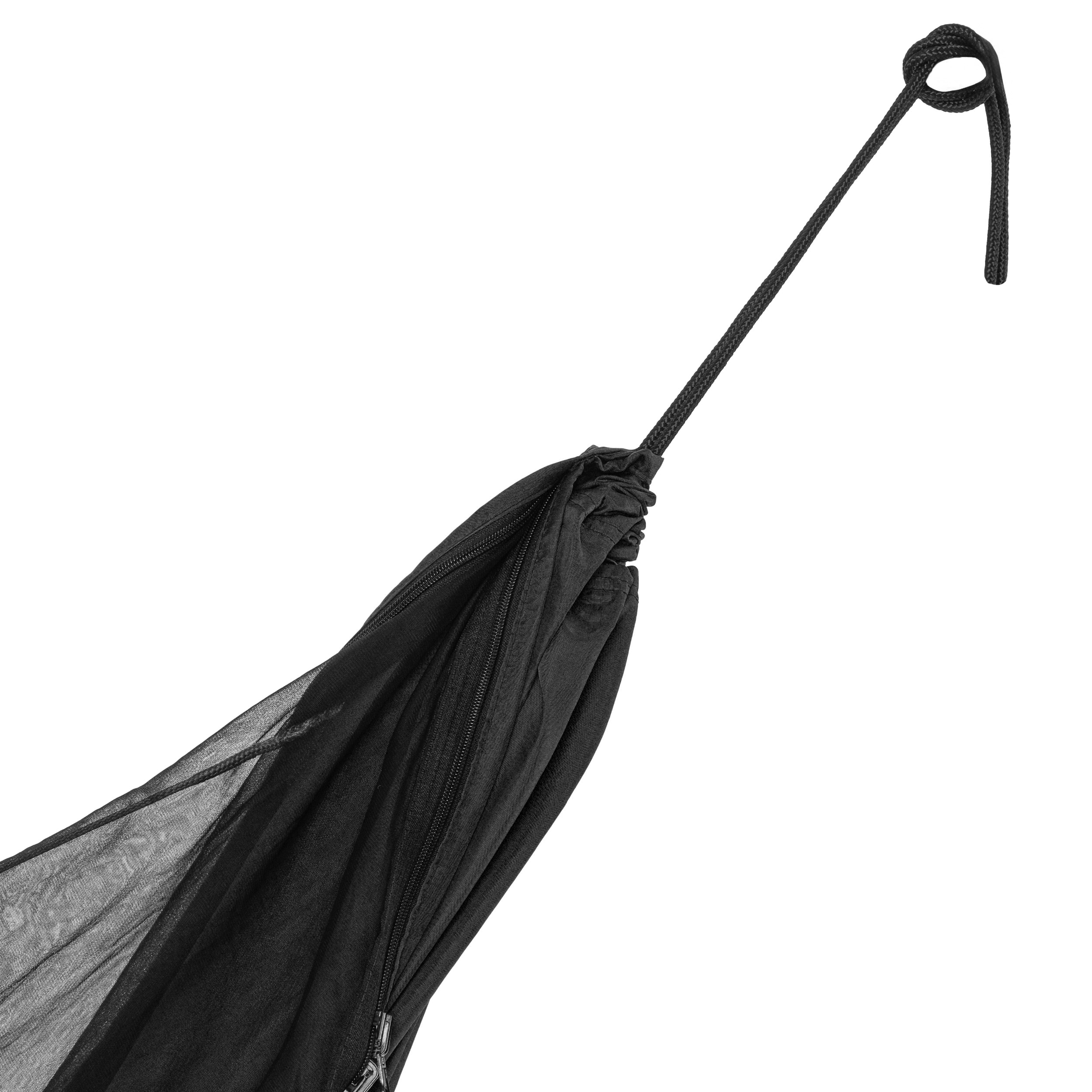 Hamak ultralekki TigerWood Ważka V2 Long Double Zip Black - z moskitierą