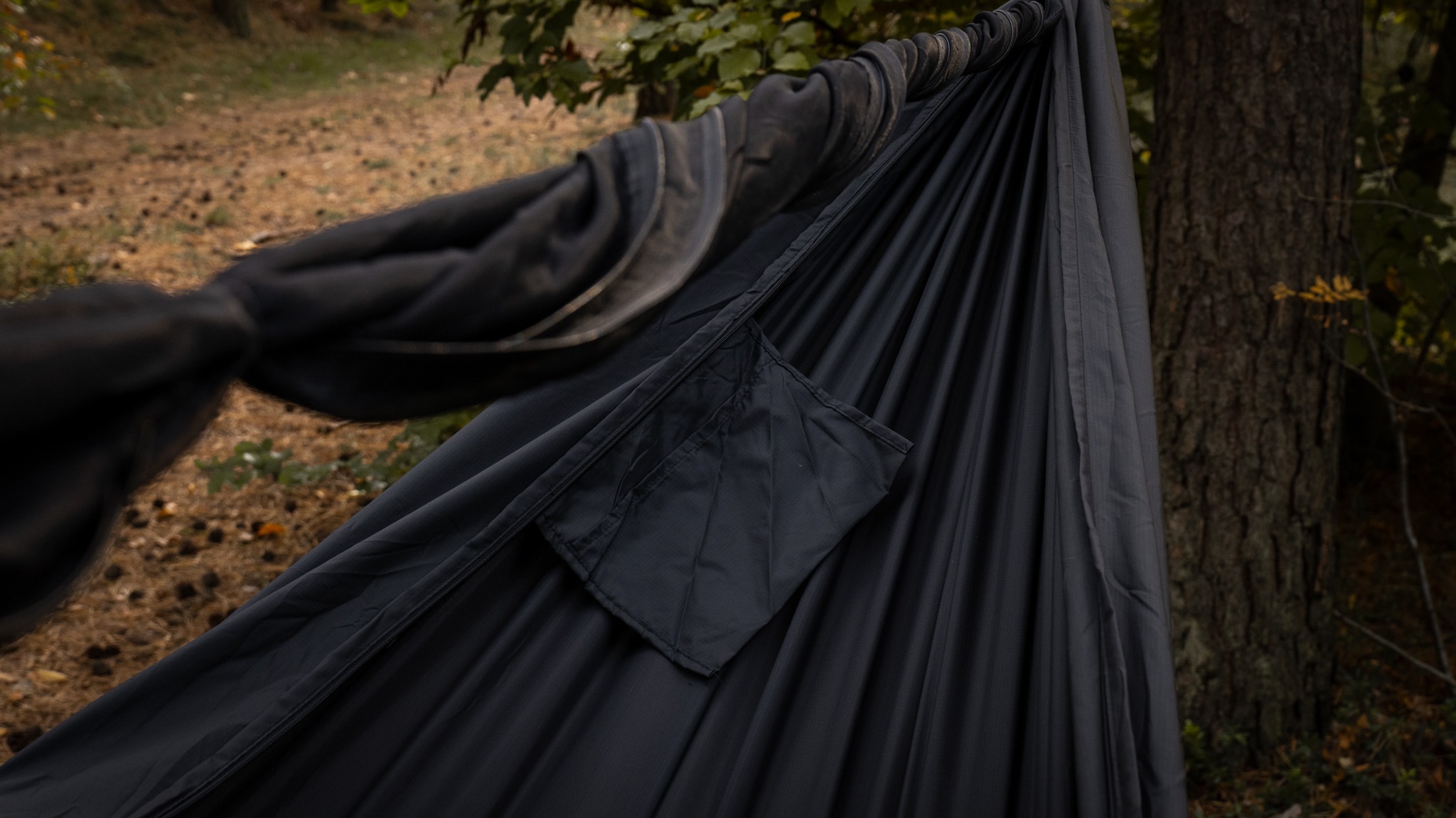 Надлегкий гамак TigerWood Ważka V2 Long Double Zip Black - з москітною сіткою