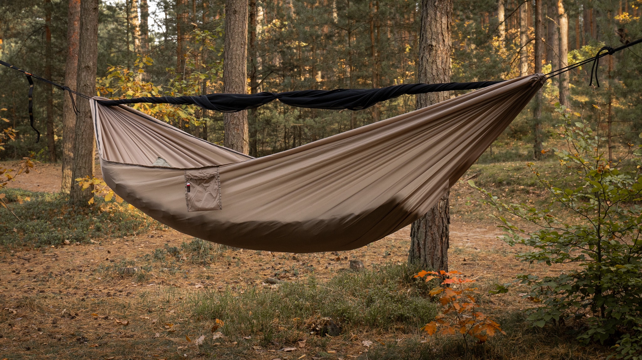 Hamak ultralekki TigerWood Ważka V2 Long Double Zip Desert - z moskitierą