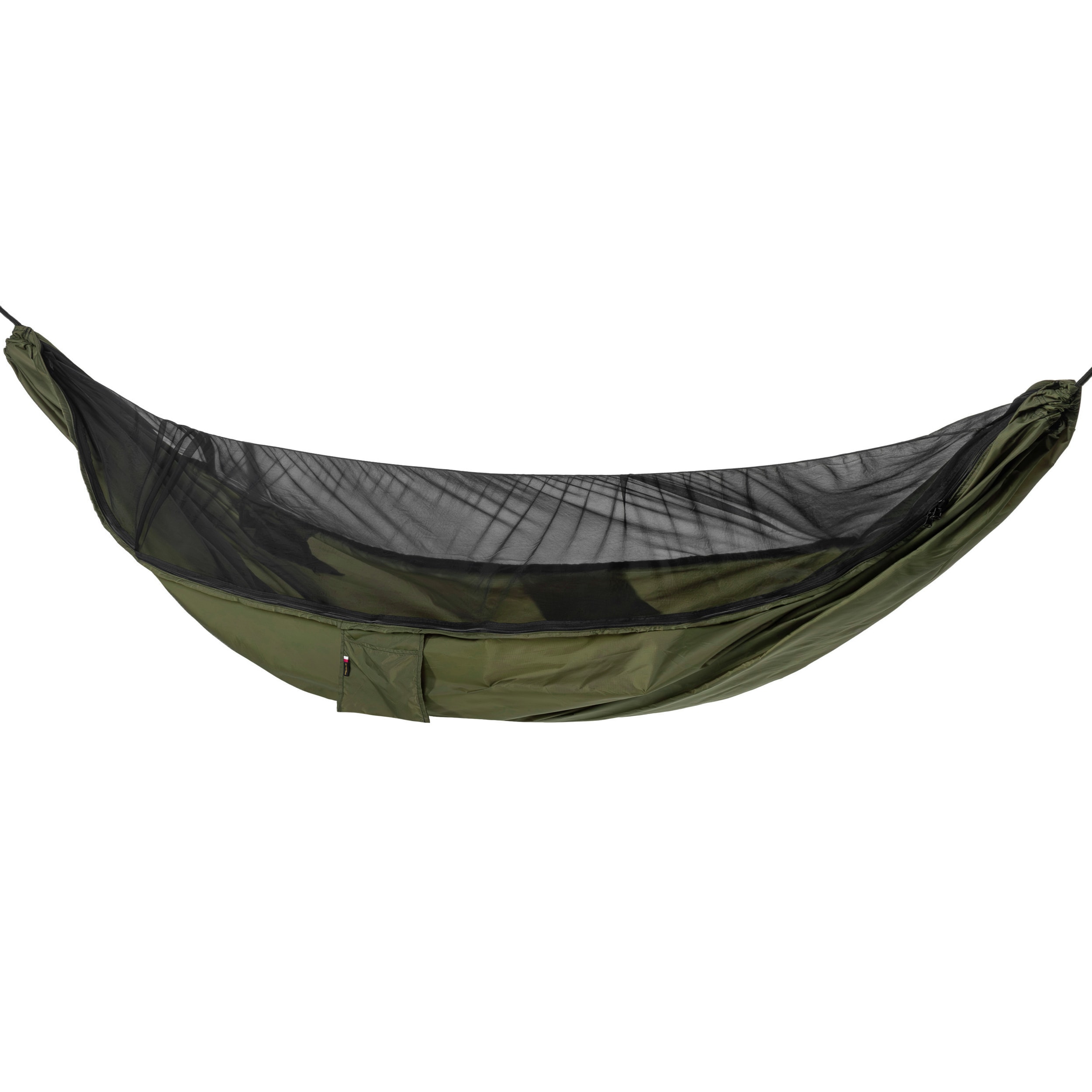 Hamak ultralekki TigerWood Ważka V2 Long Double Zip Green - z moskitierą