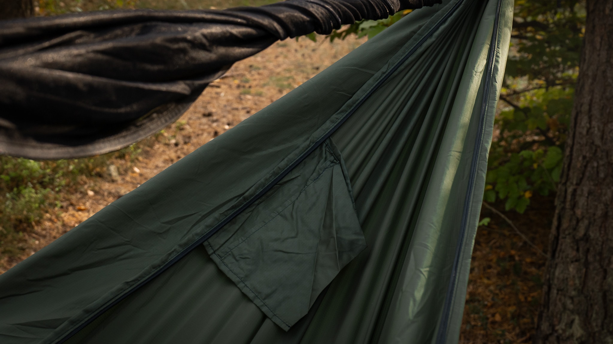 Hamak ultralekki TigerWood Ważka V2 Double Zip Green - z moskitierą