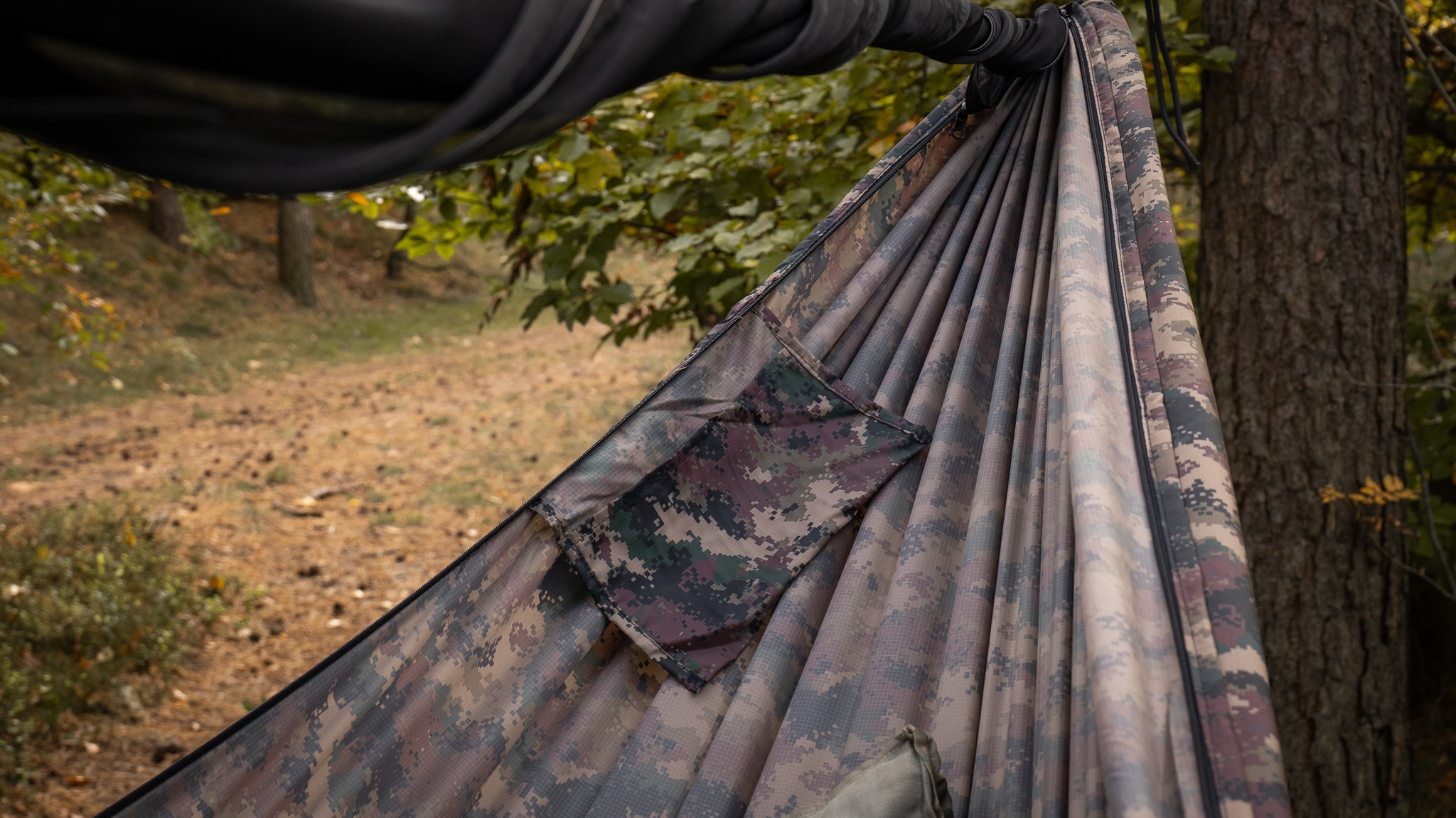 Надлегкий гамак TigerWood Ważka V2 Long Double Zip Camo - з москітною сіткою