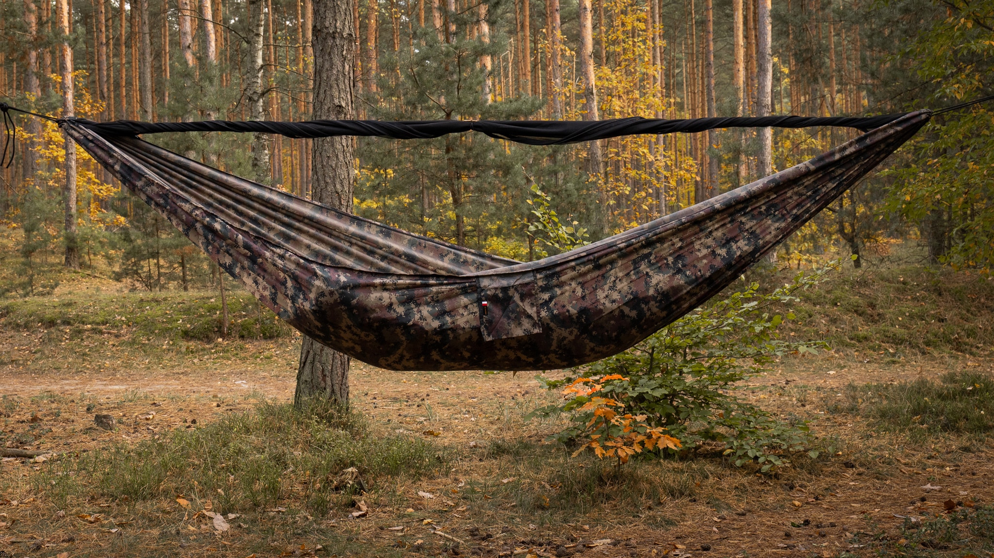 Надлегкий гамак TigerWood Ważka V2 Long Double Zip Camo - з москітною сіткою