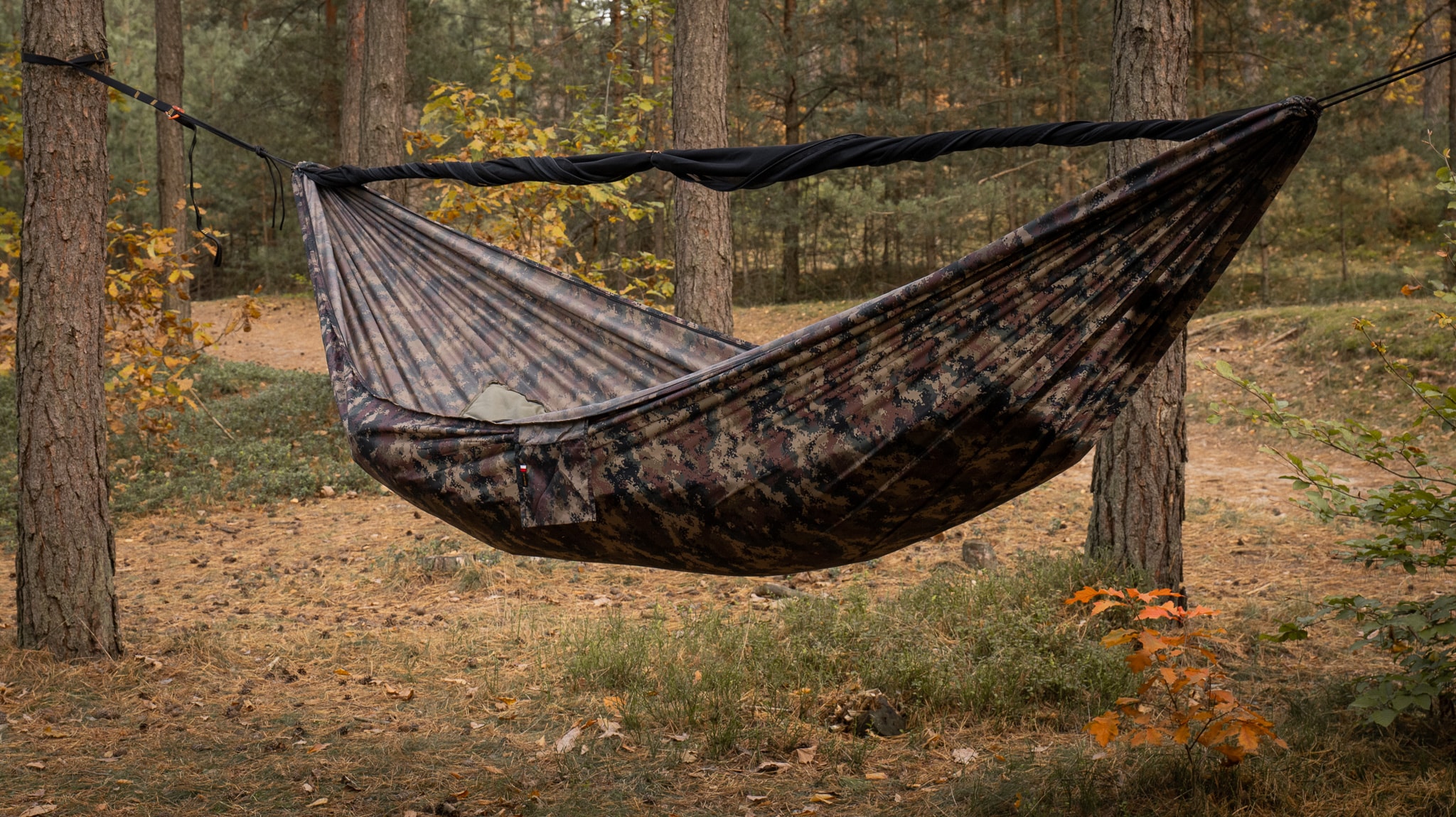 Надлегкий гамак TigerWood Ważka V2 Long Double Zip Camo - з москітною сіткою