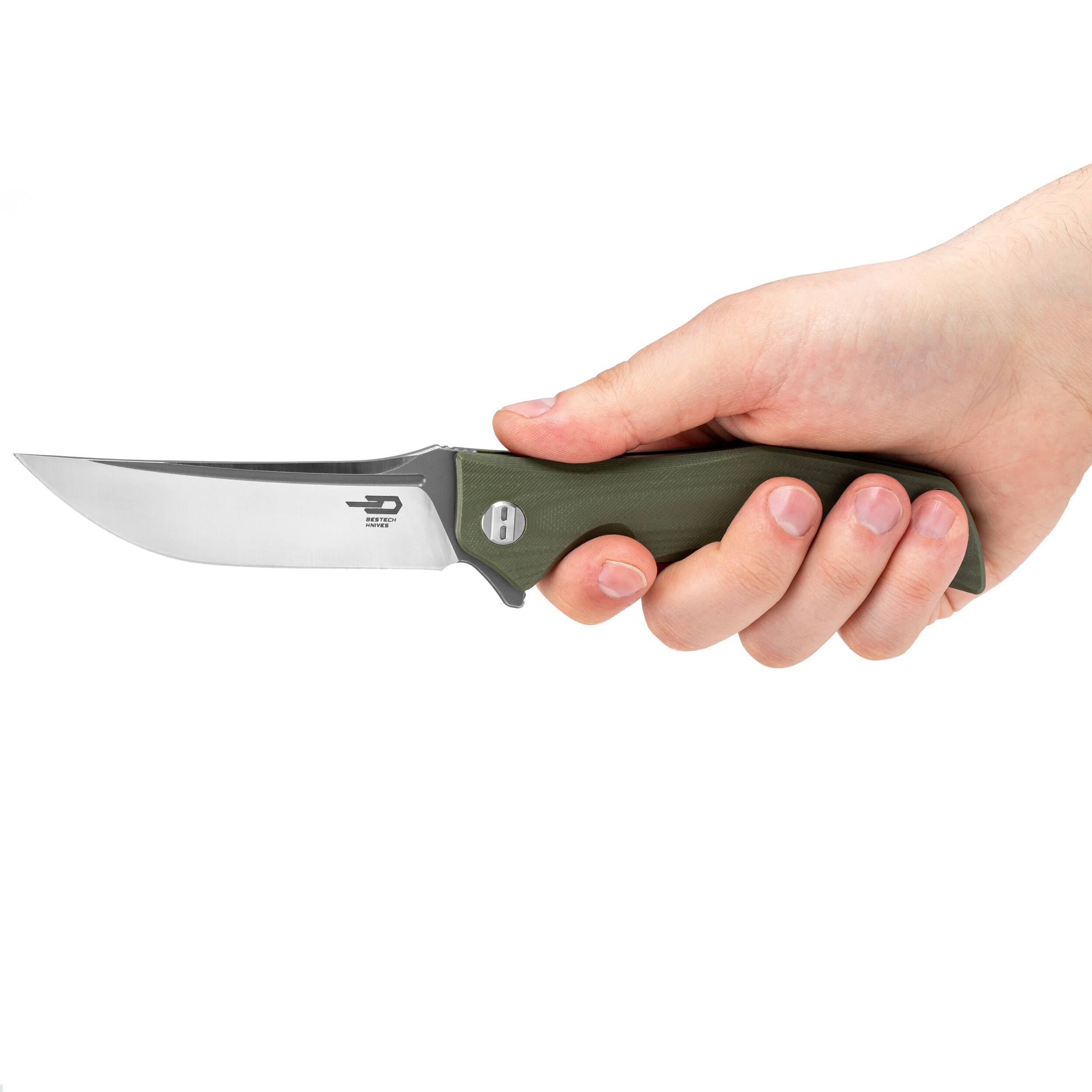 Nóż składany Bestech Knives Scimitar - Green/Gray Satin