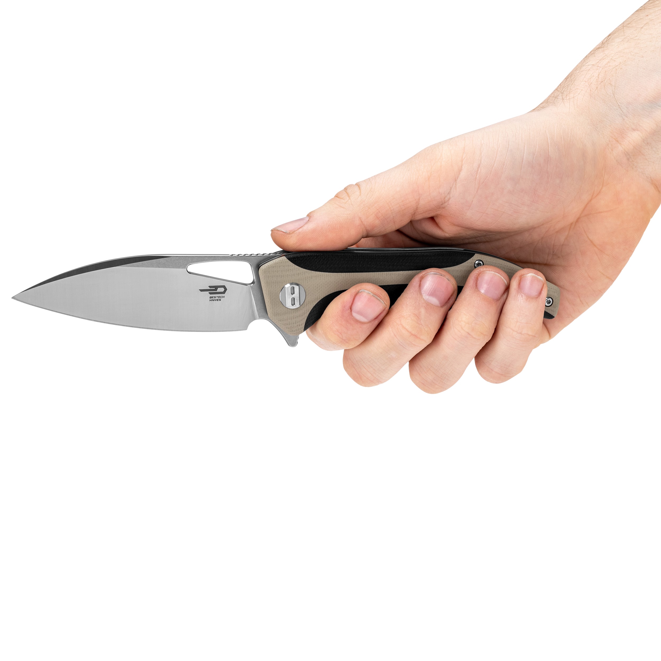 Складаний ніж Bestech Knives Komodo - Black/Beige