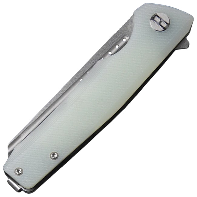 Nóż składany Bestech Knives Slyther - Stonewashed/Satin, Transparent G10