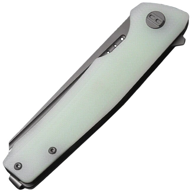 Bestech Knives Slyther Folding Knife - Grey Titanized/Satin, Transparent G10