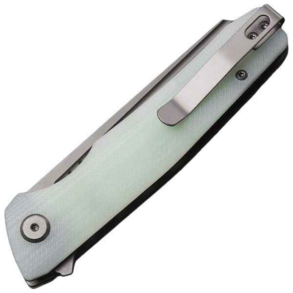 Bestech Knives Slyther Folding Knife - Grey Titanized/Satin, Transparent G10