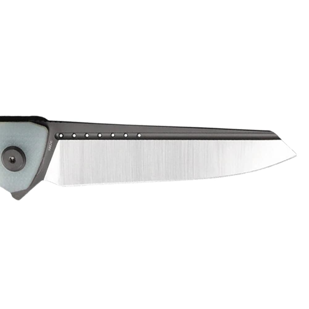 Bestech Knives Slyther Folding Knife - Grey Titanized/Satin, Transparent G10