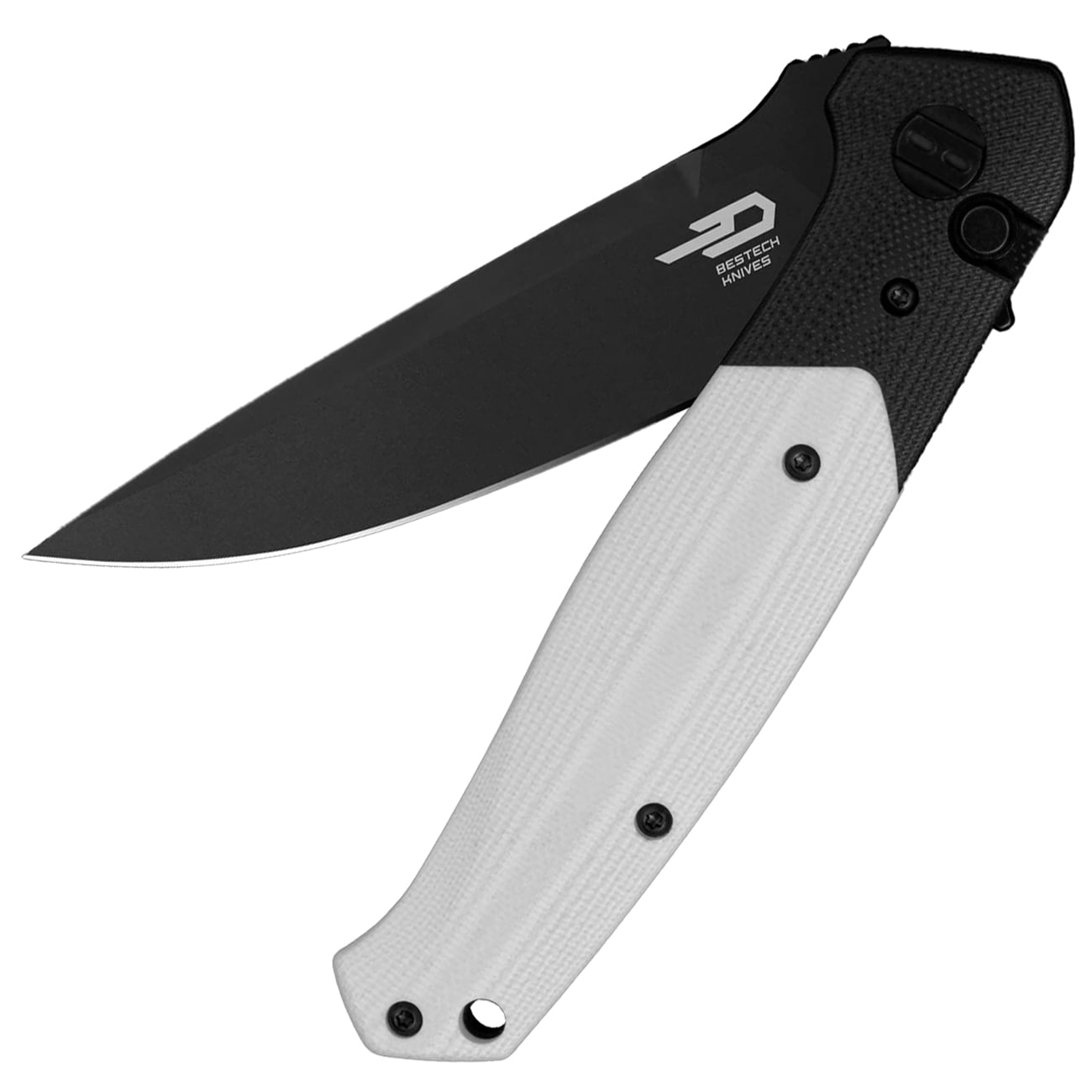 Bestech Knives BG62A Swordfish Folding Knife - Black/White