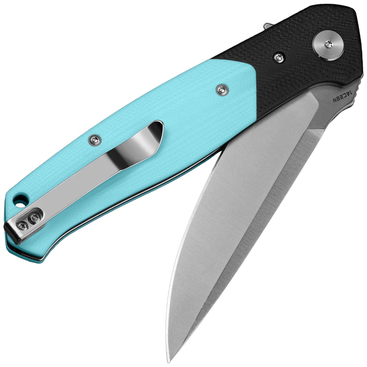 Nóż składany Bestech Knives BG62F Swordfish - Black/Light Blue