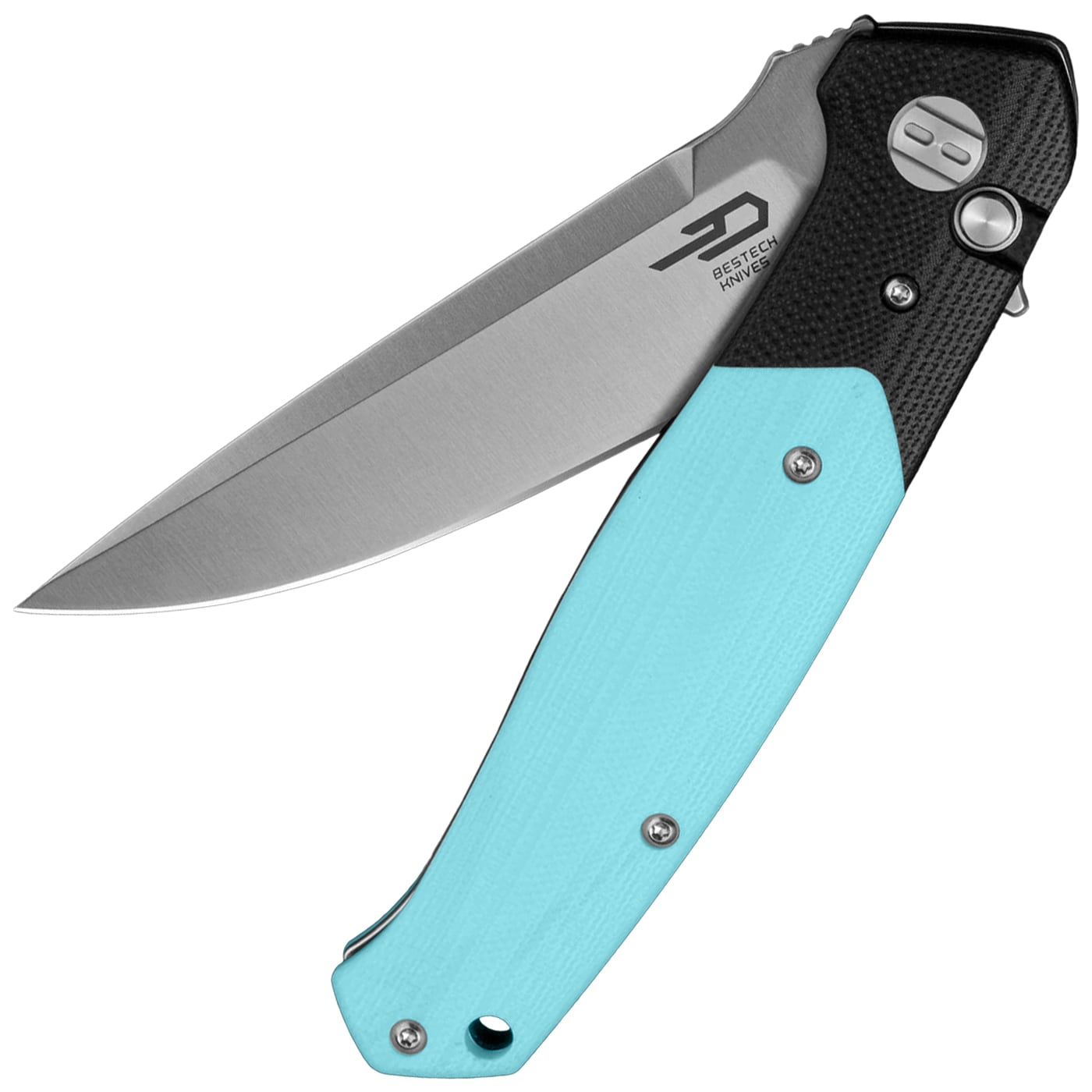 Nóż składany Bestech Knives BG62F Swordfish - Black/Light Blue