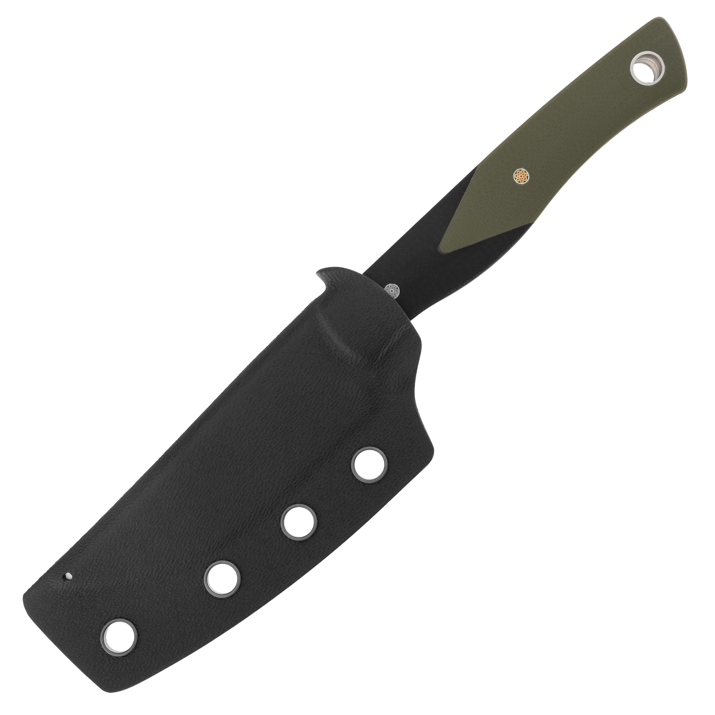Bestech Heidi Blacksmith No. 1 G10 Fixed Blade Knife - Black/Green