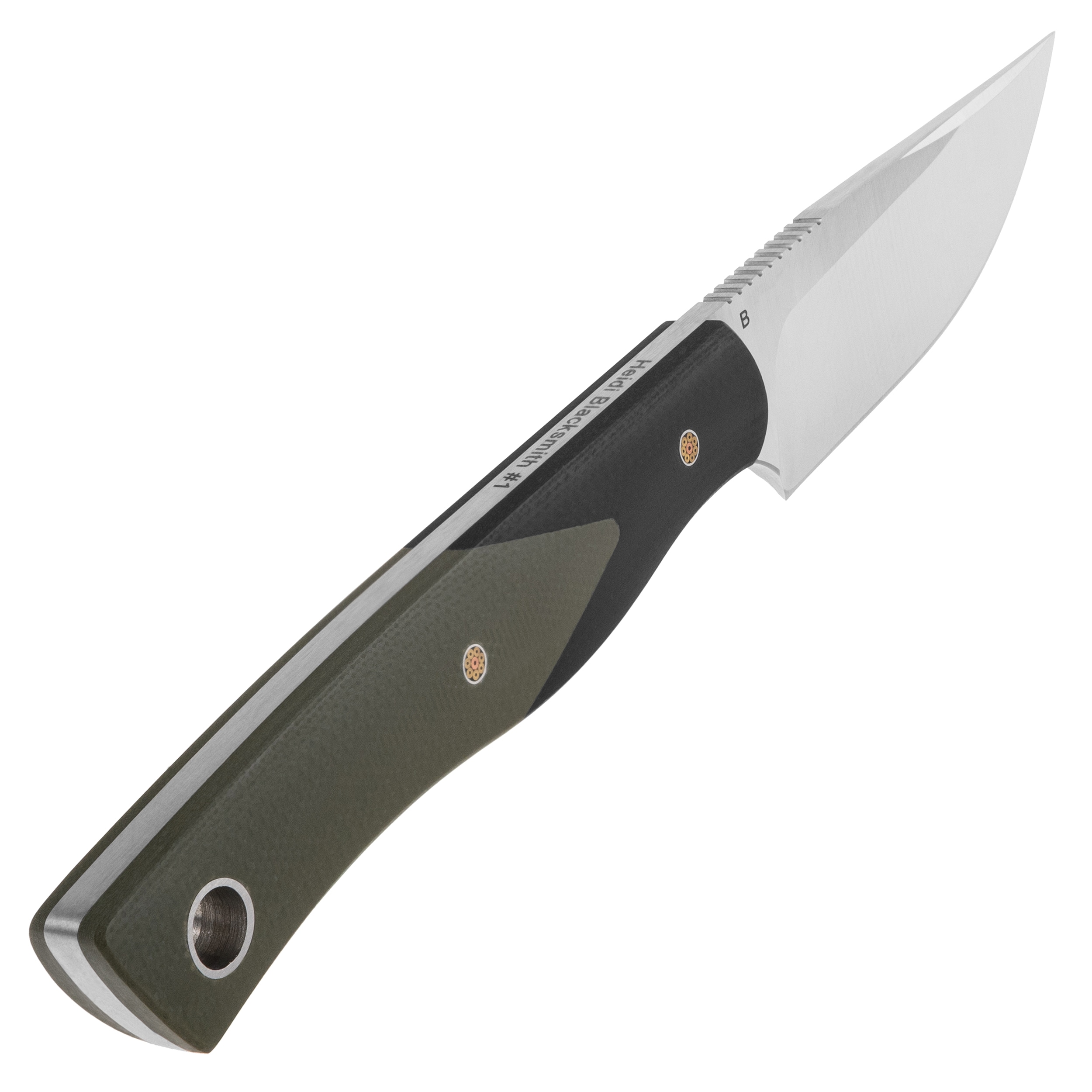 Bestech Heidi Blacksmith No. 1 G10 Fixed Blade Knife - Black/Green