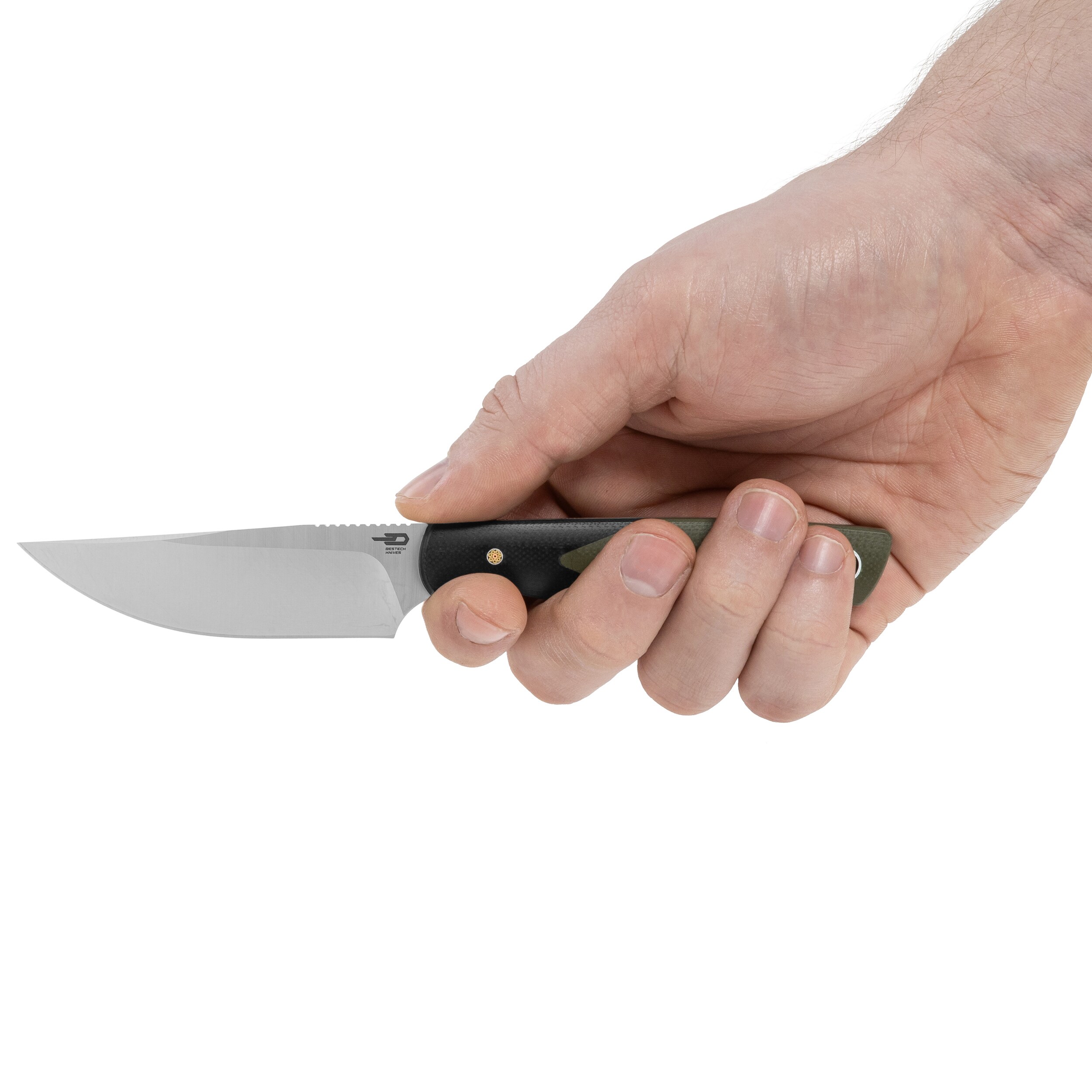 Bestech Heidi Blacksmith No. 1 G10 Fixed Blade Knife - Black/Green