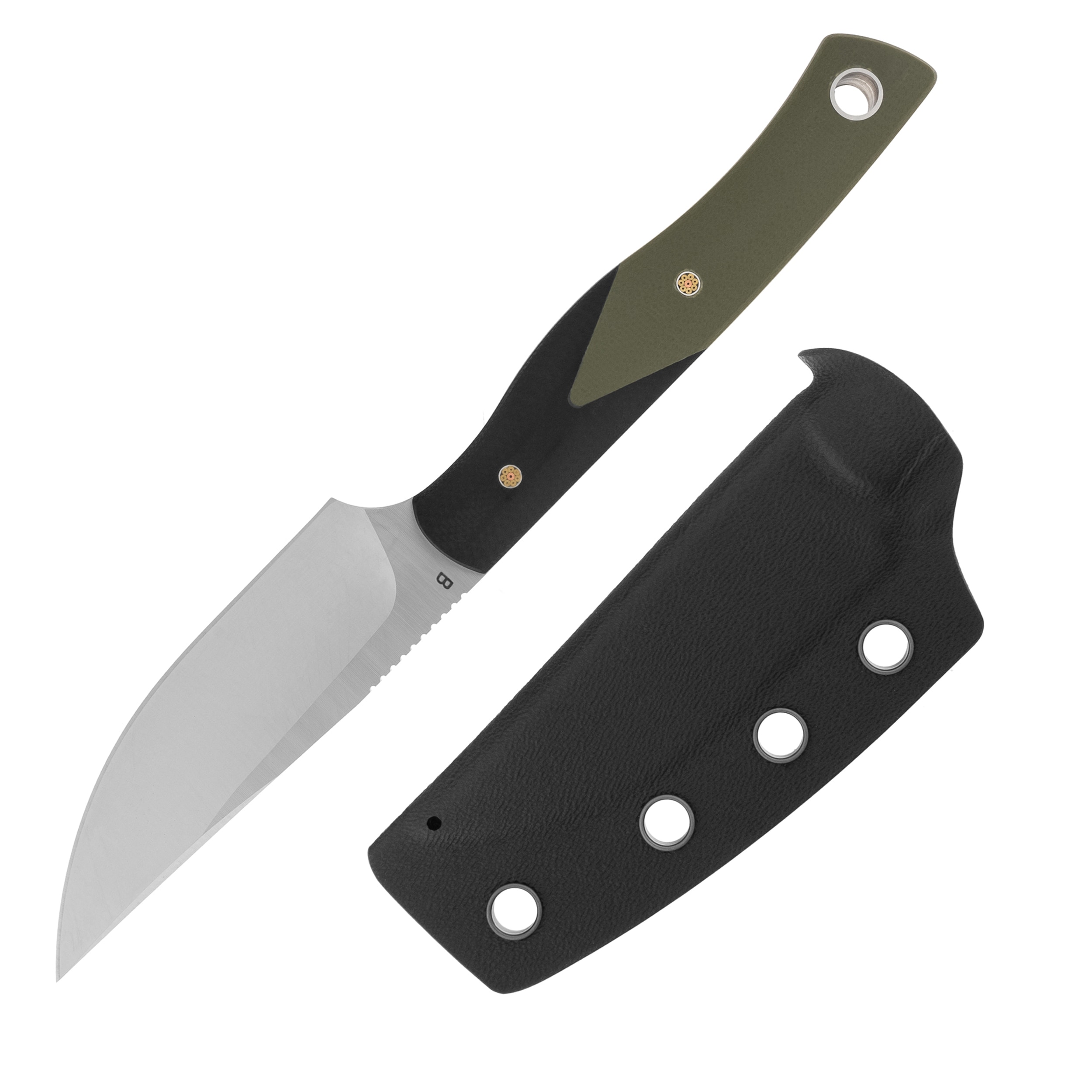 Bestech Heidi Blacksmith No. 1 G10 Fixed Blade Knife - Black/Green