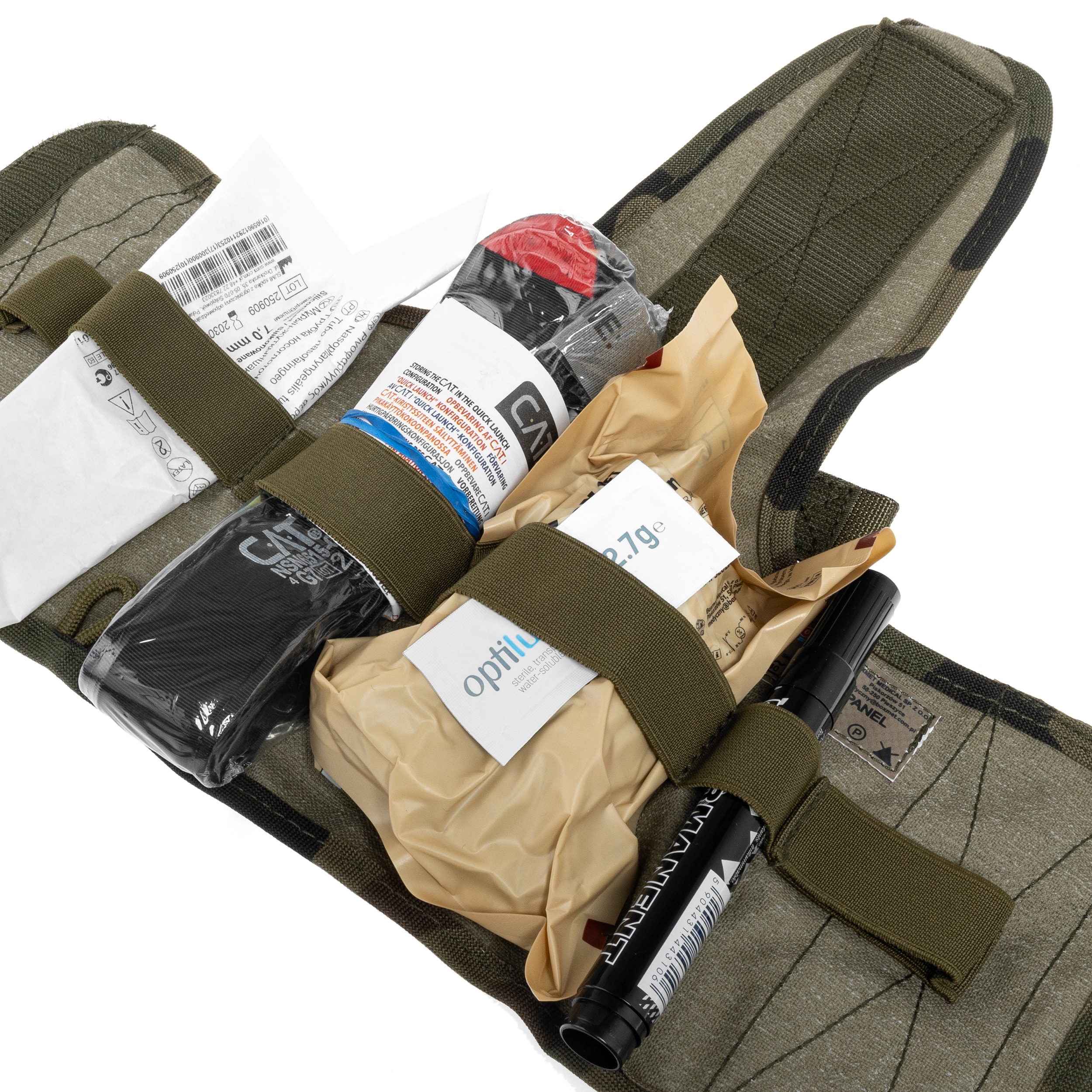 Apteczka taktyczna Boxmet Medical IPMED z wyposażeniem wersja ekonomiczna - wz.93 Pantera PL Woodland