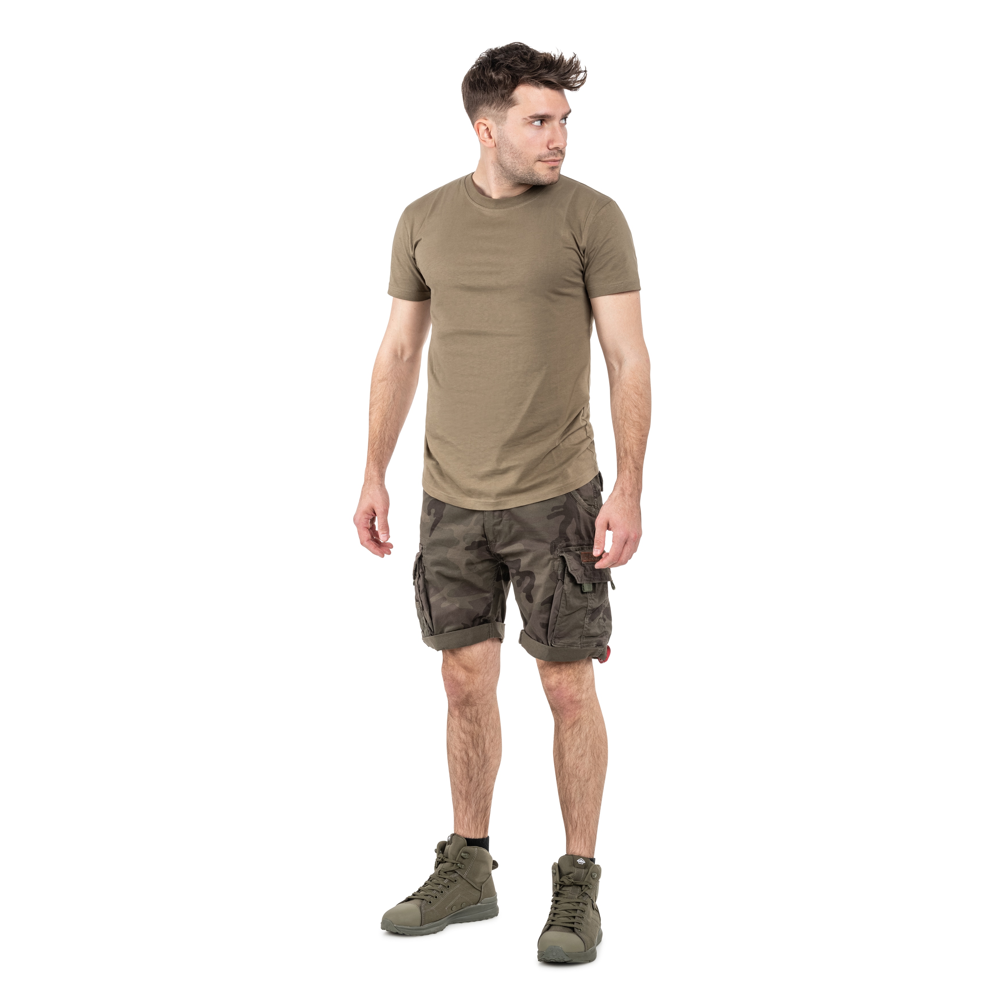 Szorty Alpha Industries Crew Short - Dark Olive Camo