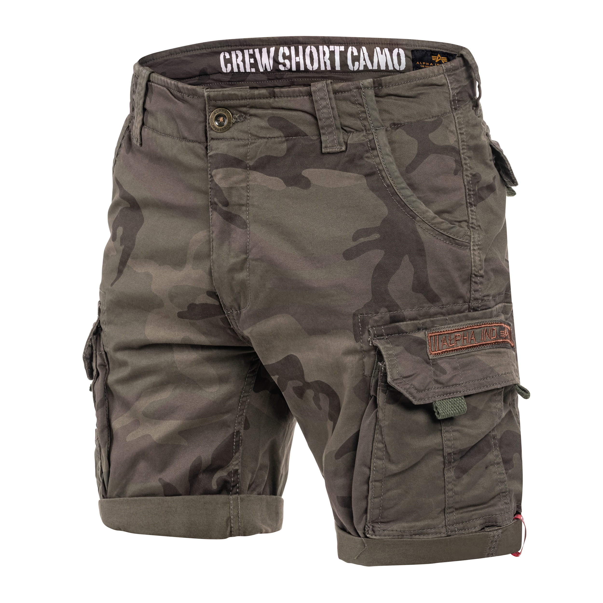 Шорти Alpha Industries Crew Short - Dark Olive Camo