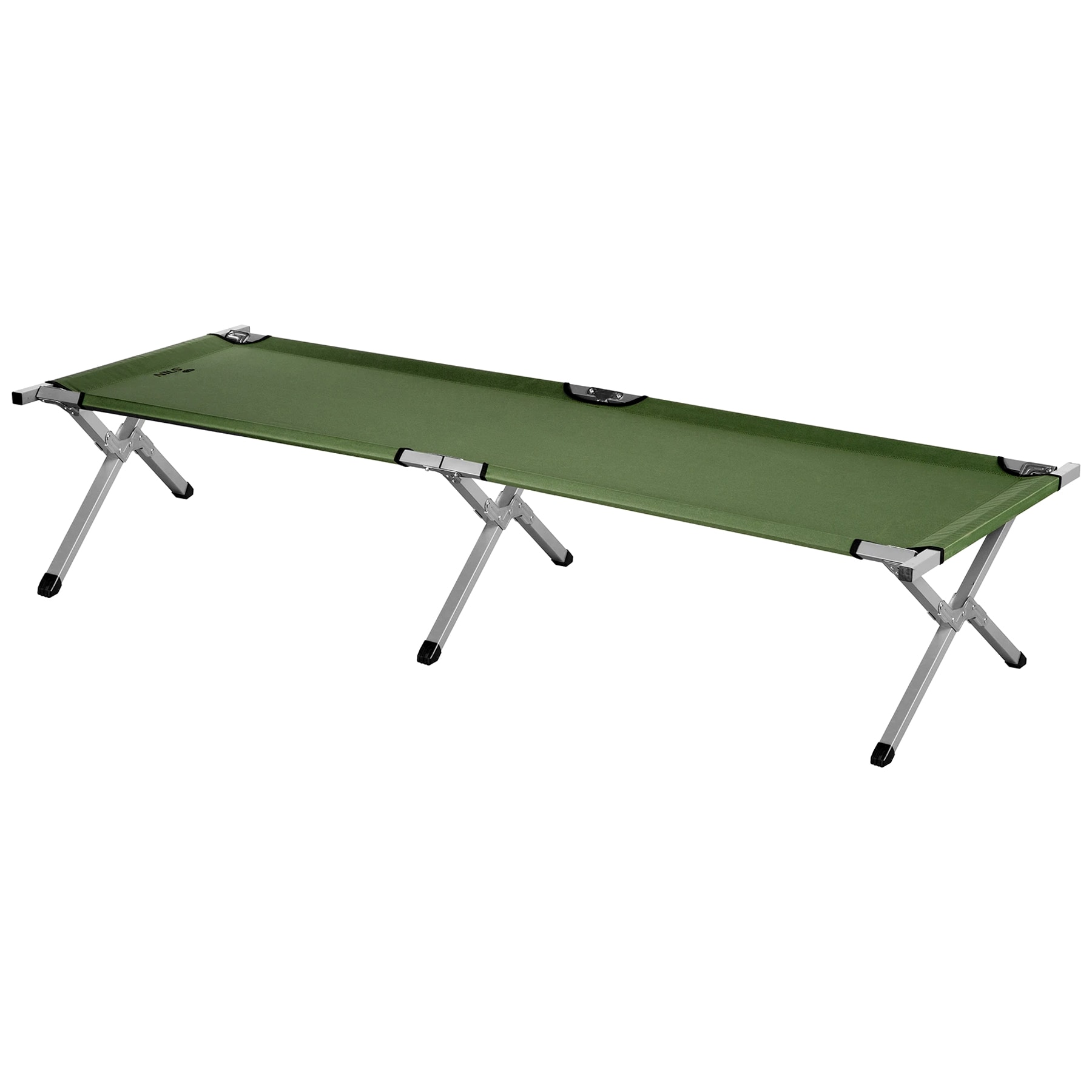 Łóżko polowe składane Nils Camp stalowe Olive - 200 x 60 cm