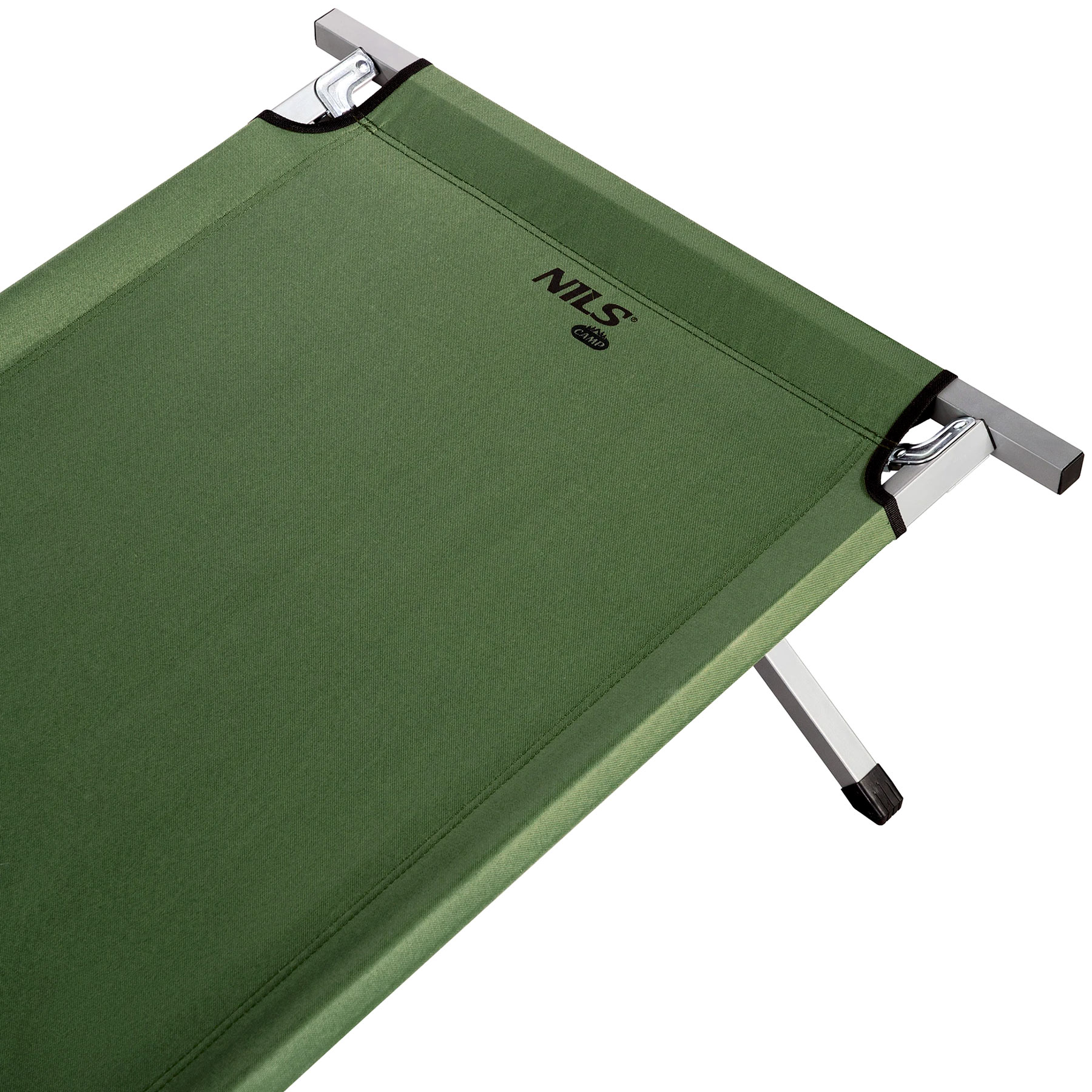 Łóżko polowe składane Nils Camp stalowe Olive - 200 x 60 cm