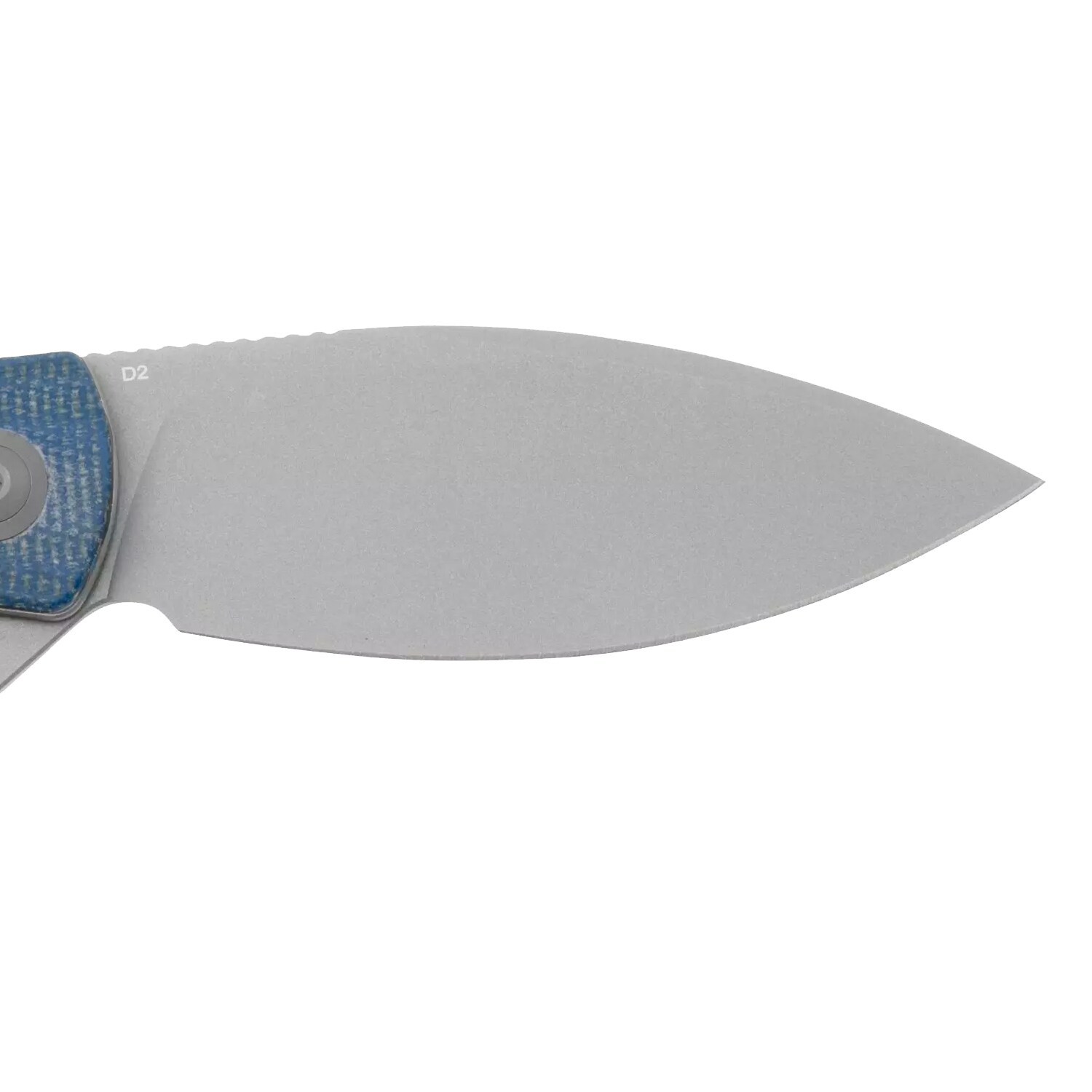 Nóż składany Trollsky Knives Mandu XL Dark Bead Blast D2/Blue Micarta