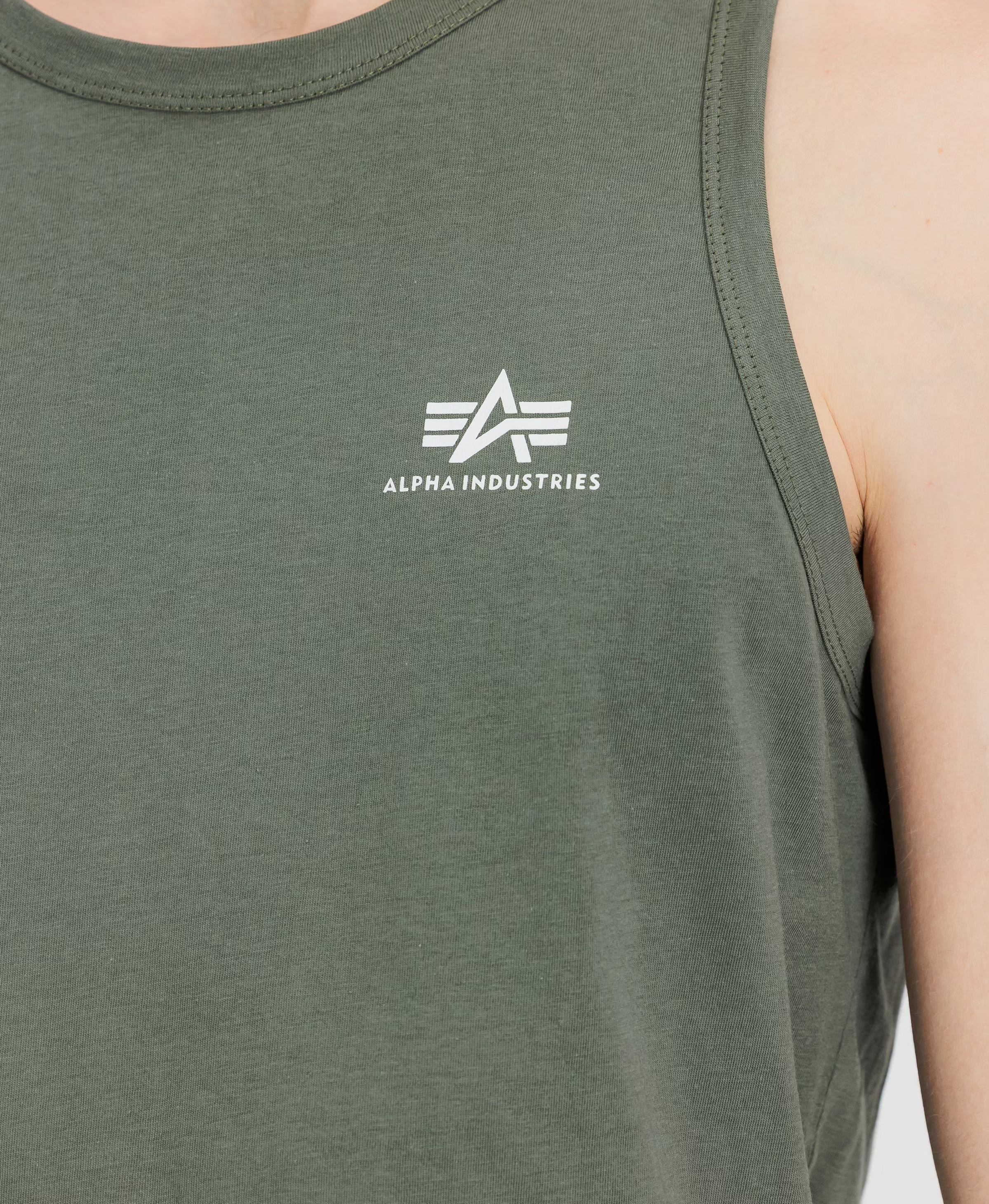 Koszulka Tank Top Alpha Industries Small Logo - Dark Olive