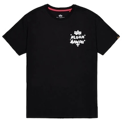Koszulka T-shirt Alpha Industries Aloha Back Print - Black
