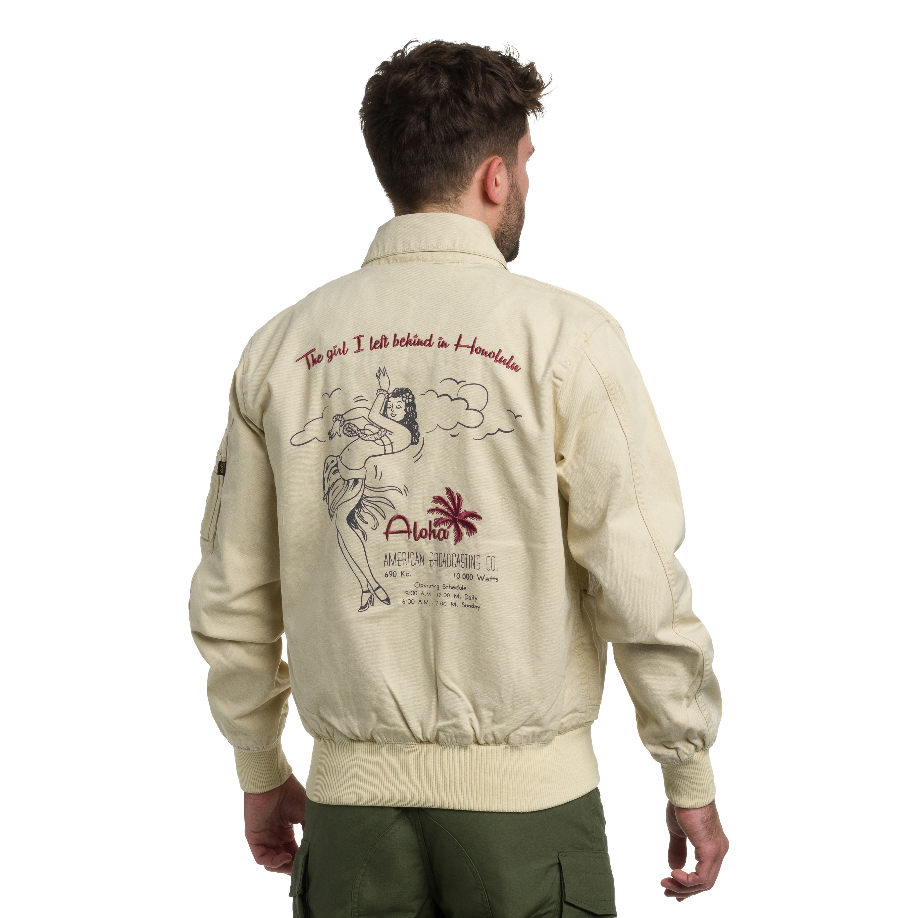 Kurtka Alpha Industries CWU-45 Canvas Honolulu - Vintage White