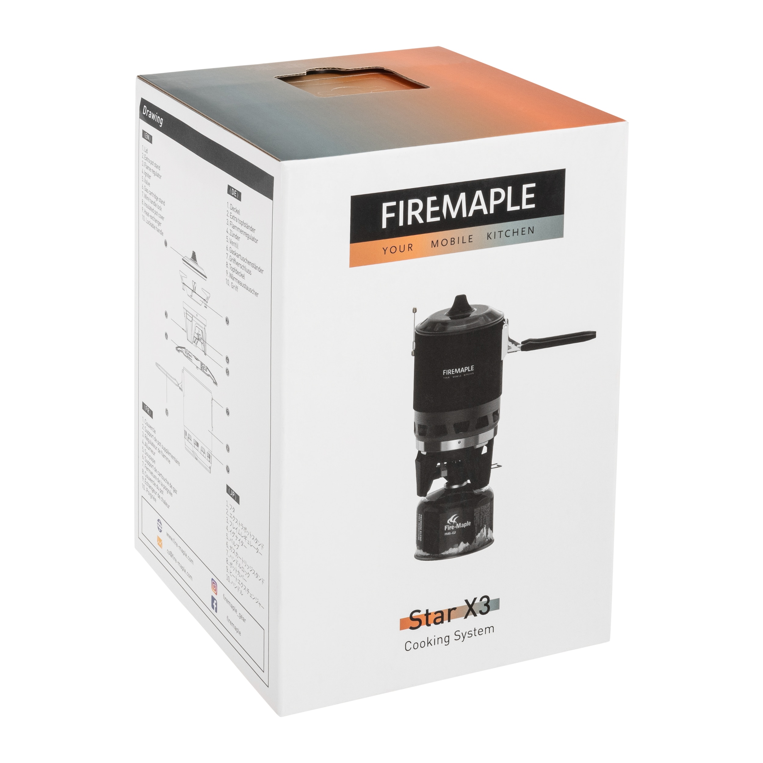 Kuchenka turystyczna Fire Maple FMS-X3 z garnkiem - Black