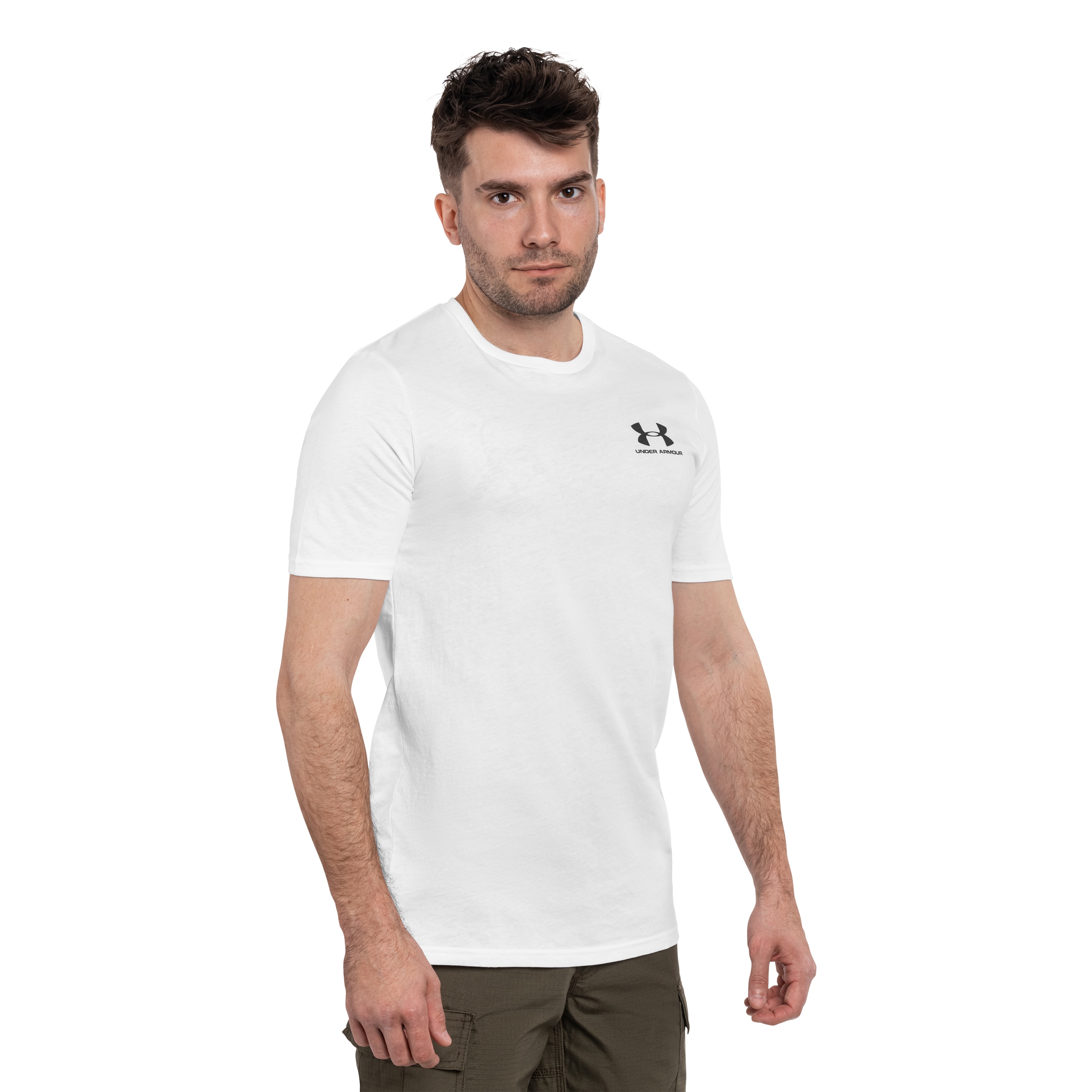Koszulka T-shirt Under Armour Left Chest Logo - White