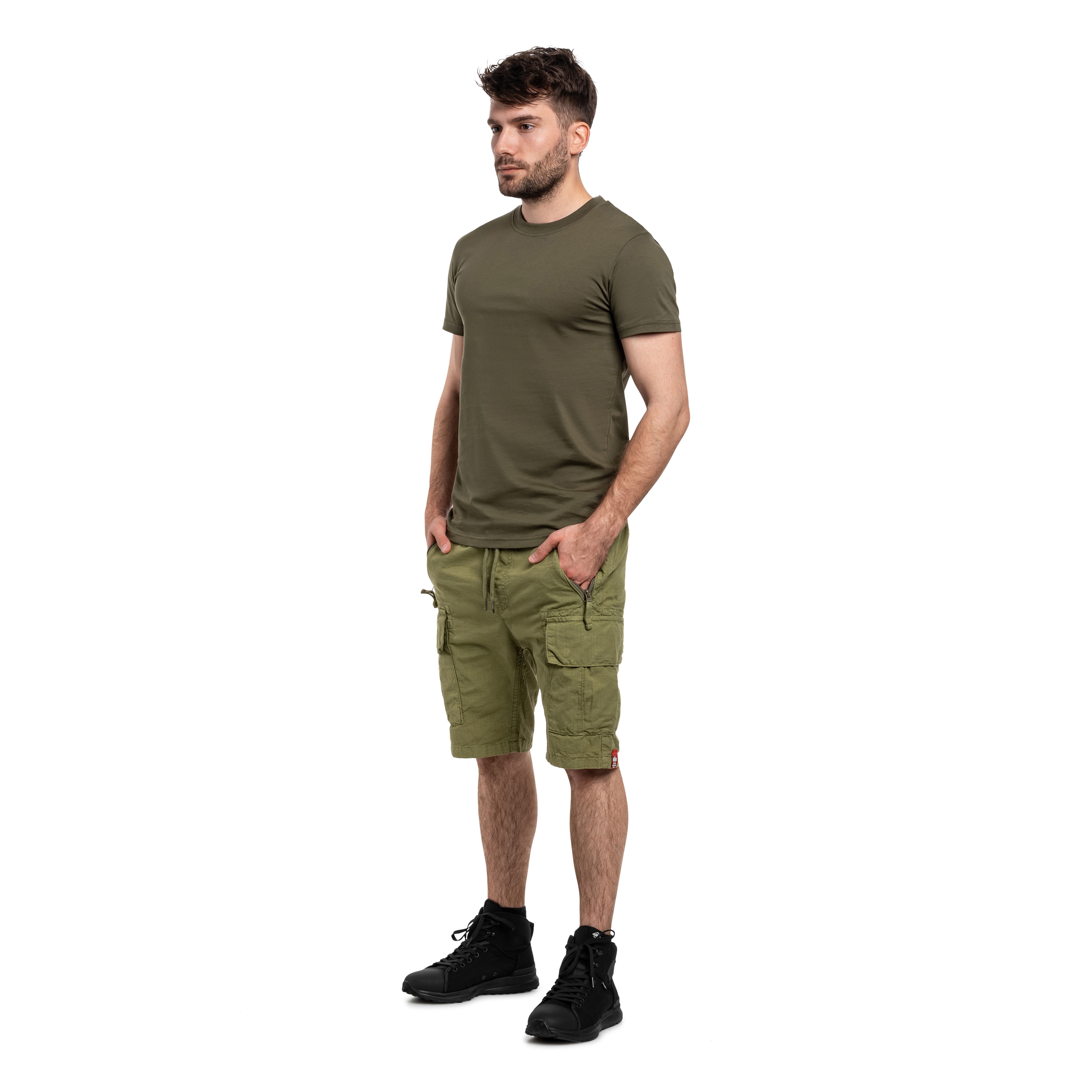 Szorty Alpha Industries Rip-Stop Joggers - Olive