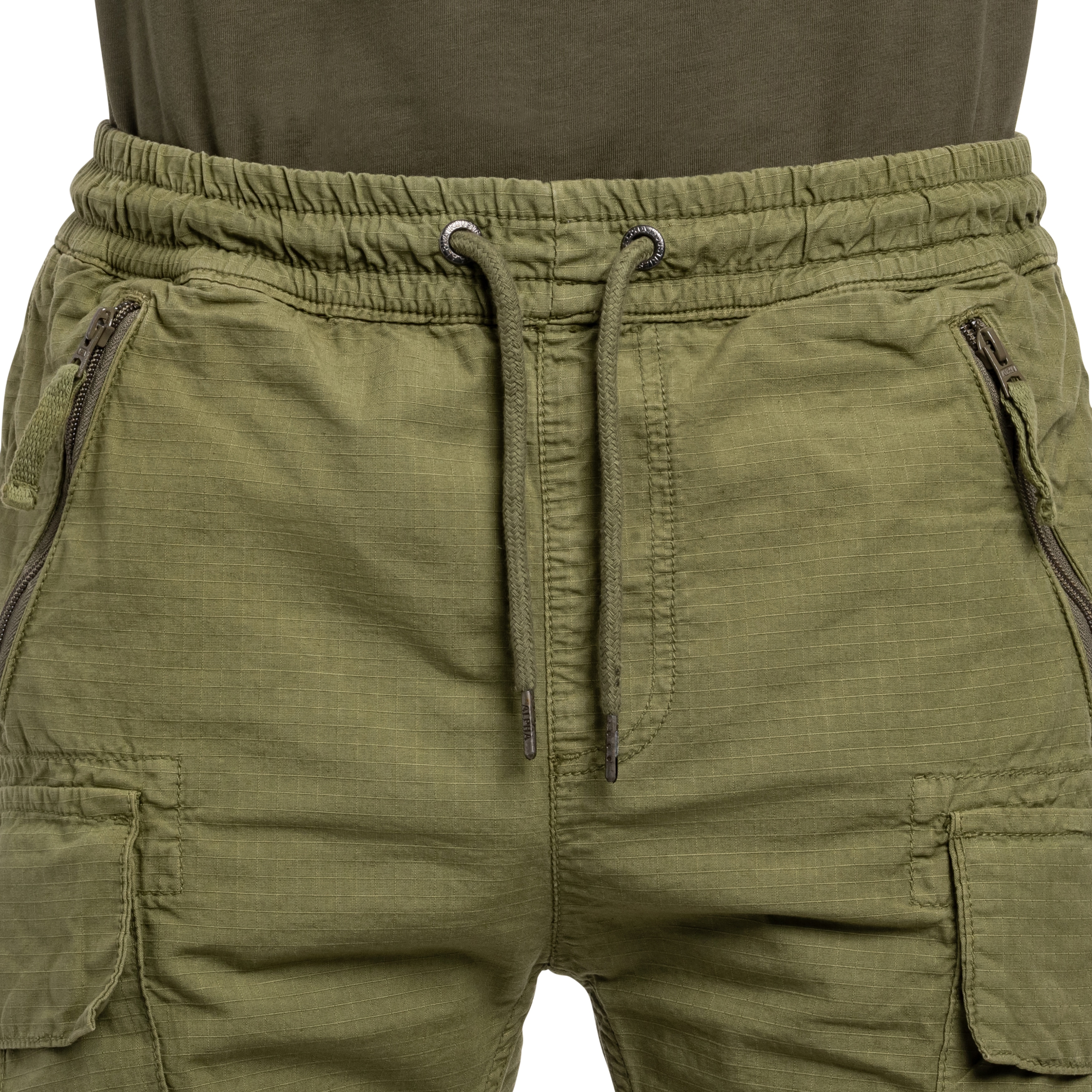 Szorty Alpha Industries Rip-Stop Joggers - Olive