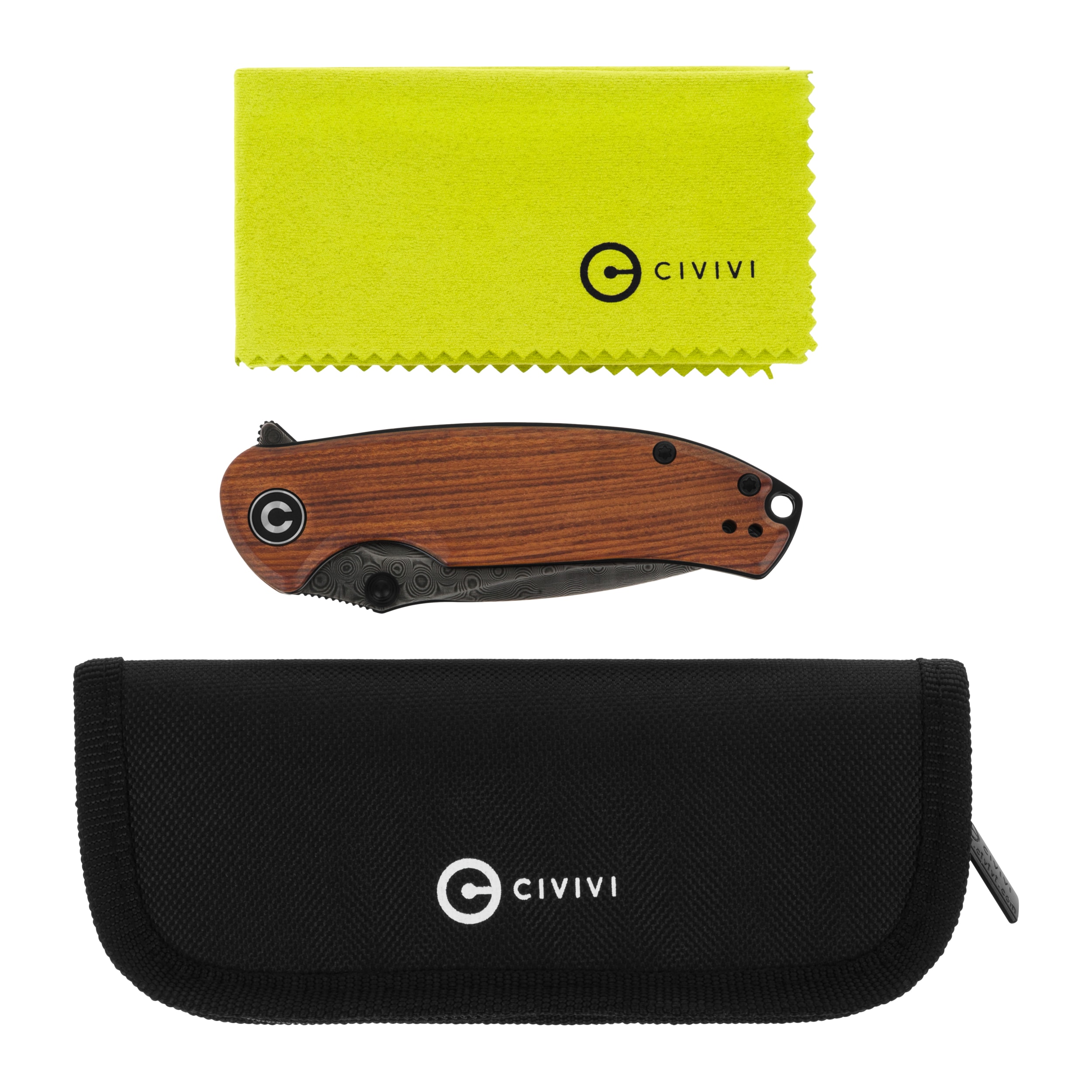 Nóż składany Civivi Pintail C2020DS-2 -Damascus/Cuibourtia Wood