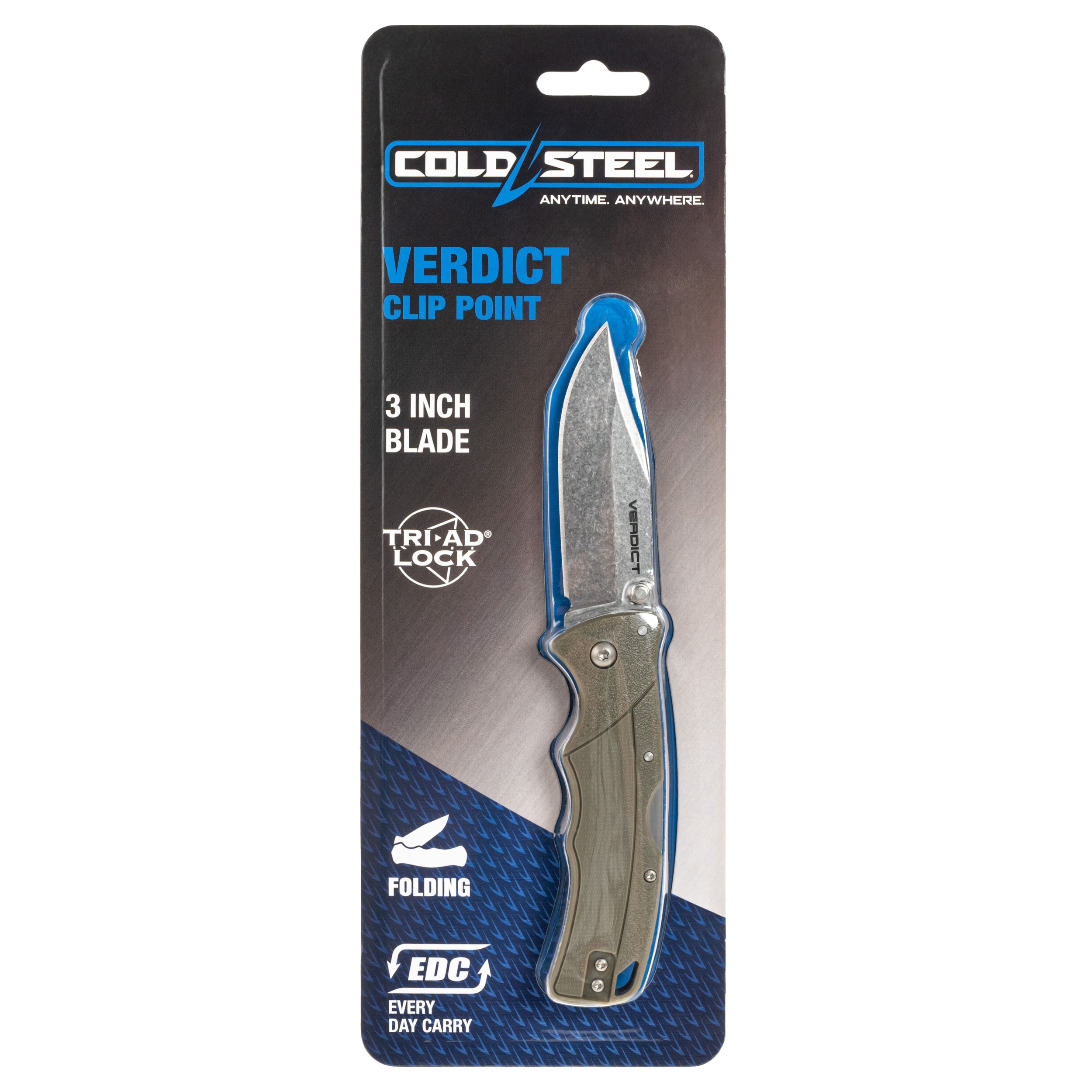 Складаний ніж Cold Steel Verdict Clip-Point - FDE